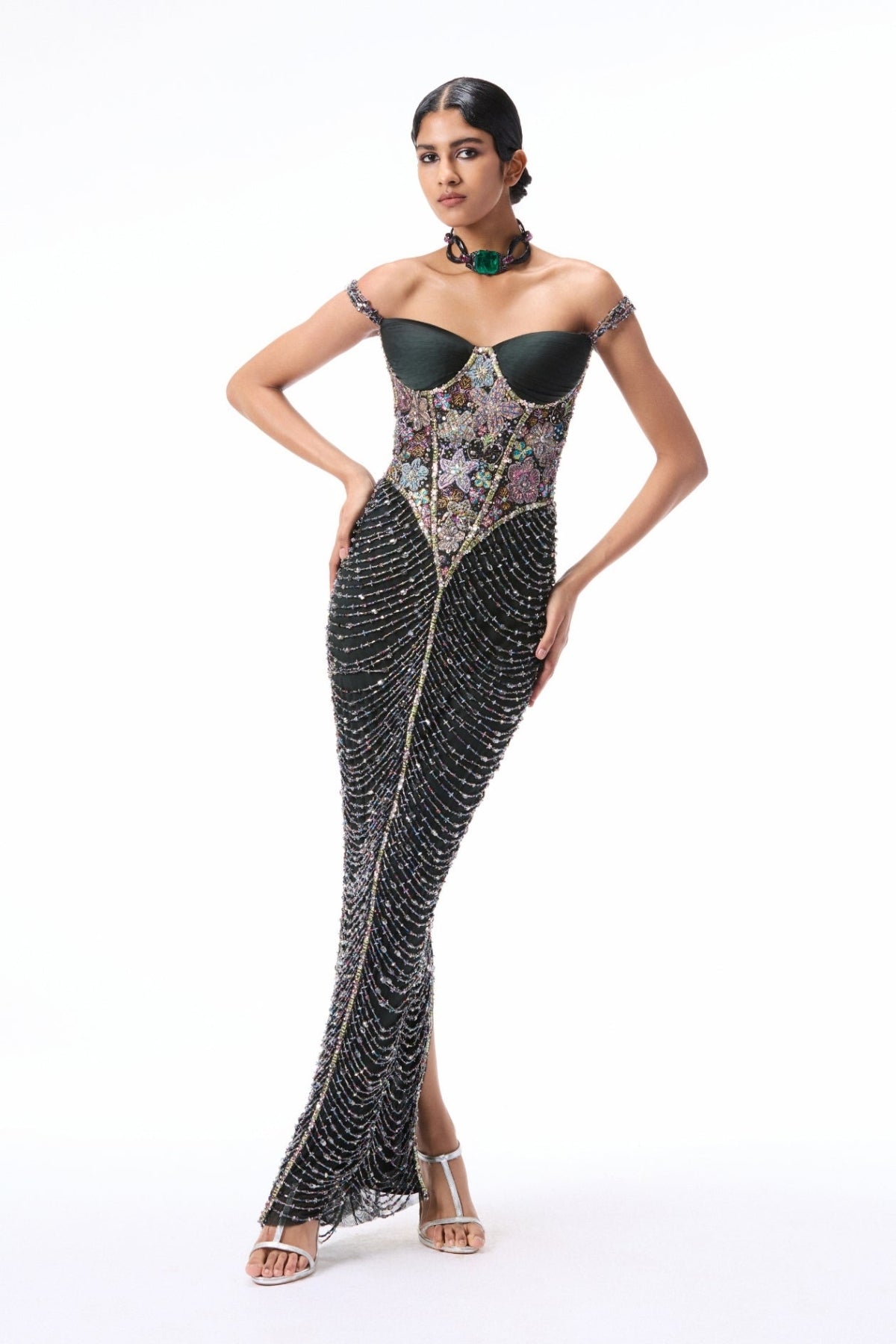 Lovestone - Gunmetal tulle gown