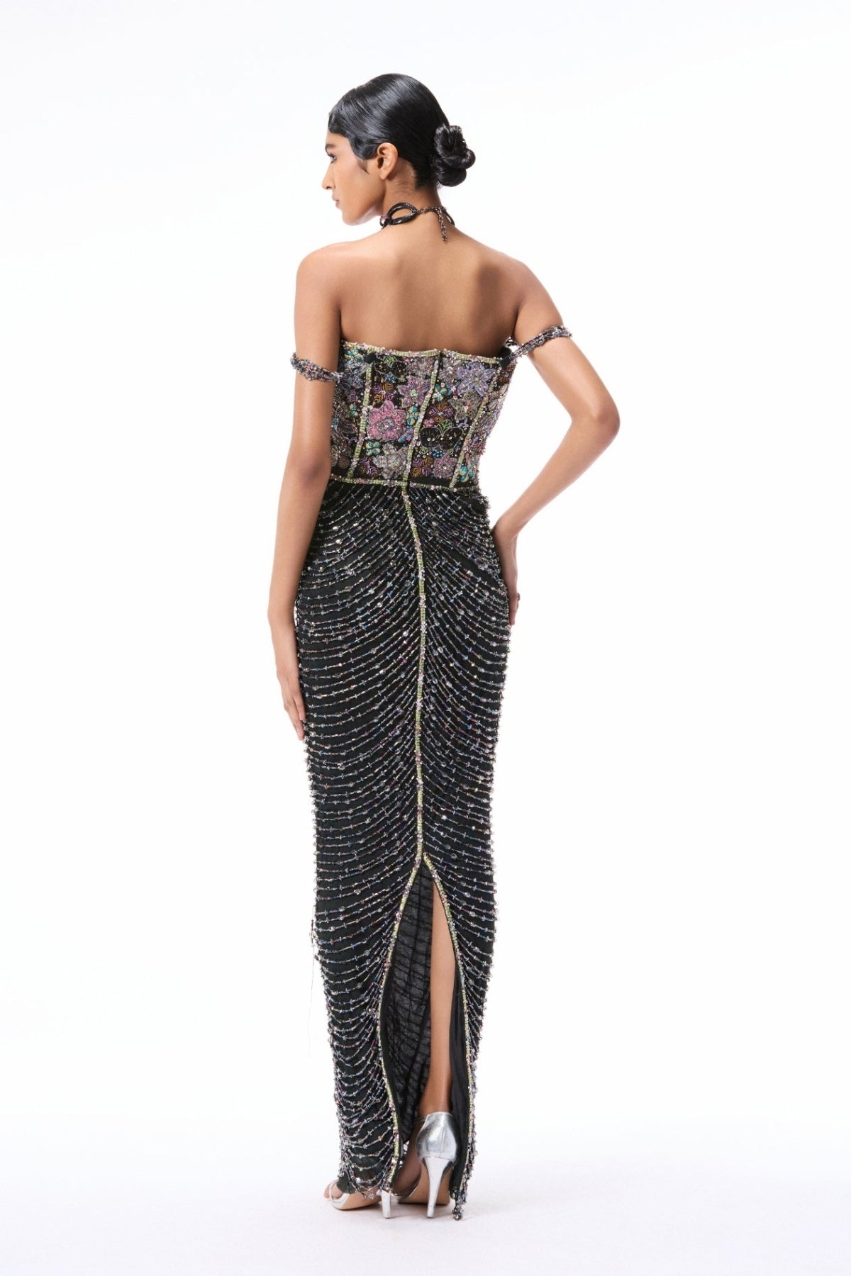 Lovestone - Gunmetal tulle gown