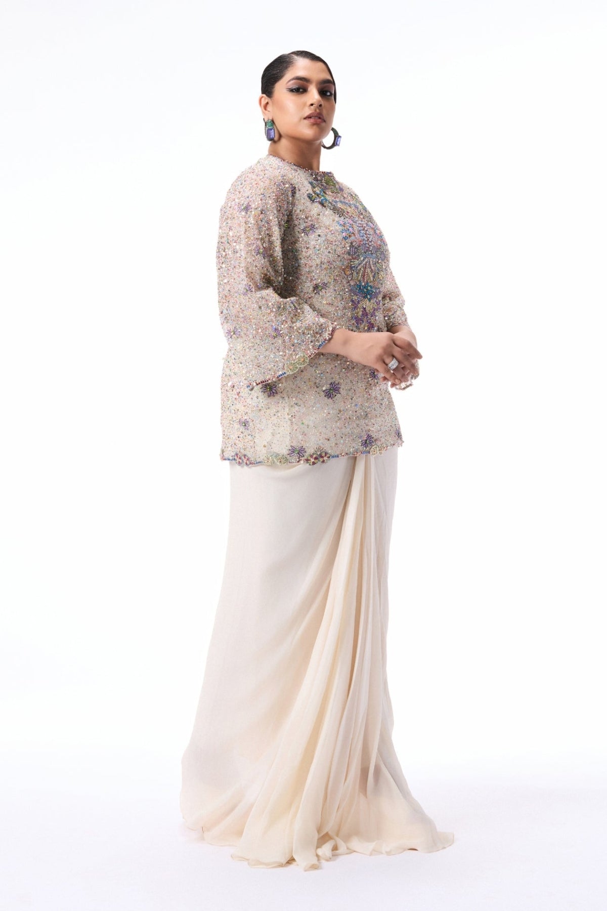Fleurwild - ivory tulle & chiffon set