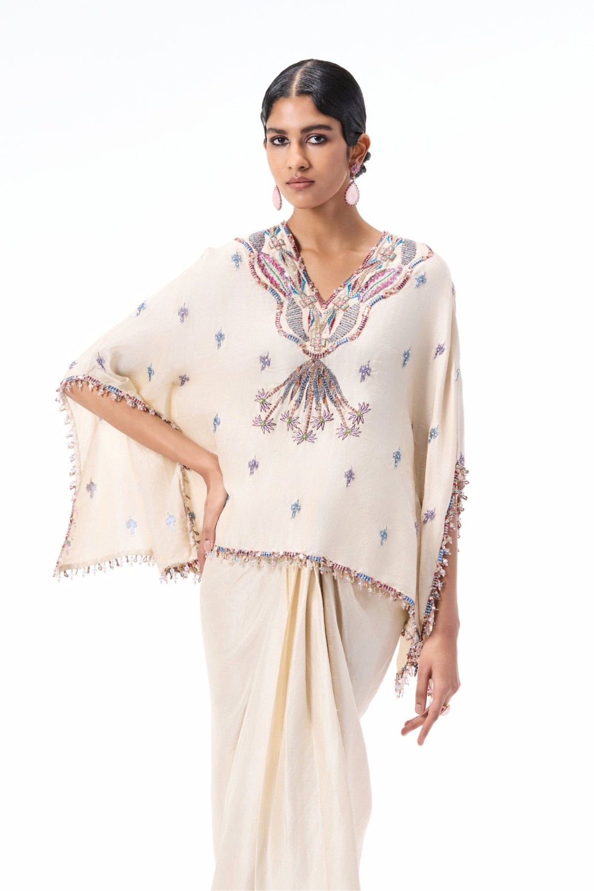 Faelush - Ivory dupion silk set