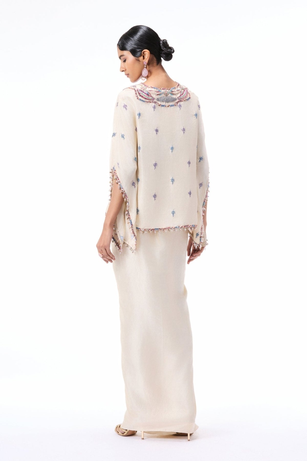 Faelush - Ivory dupion silk set