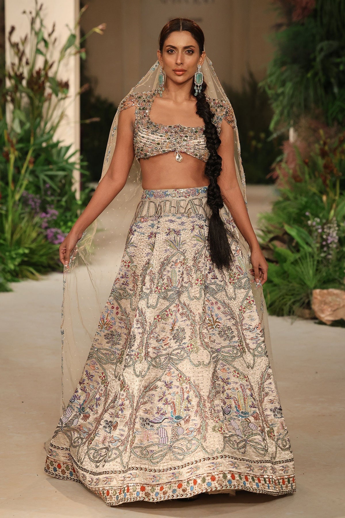 Everwild - silver Banarasi Tissue Brocade lehenga