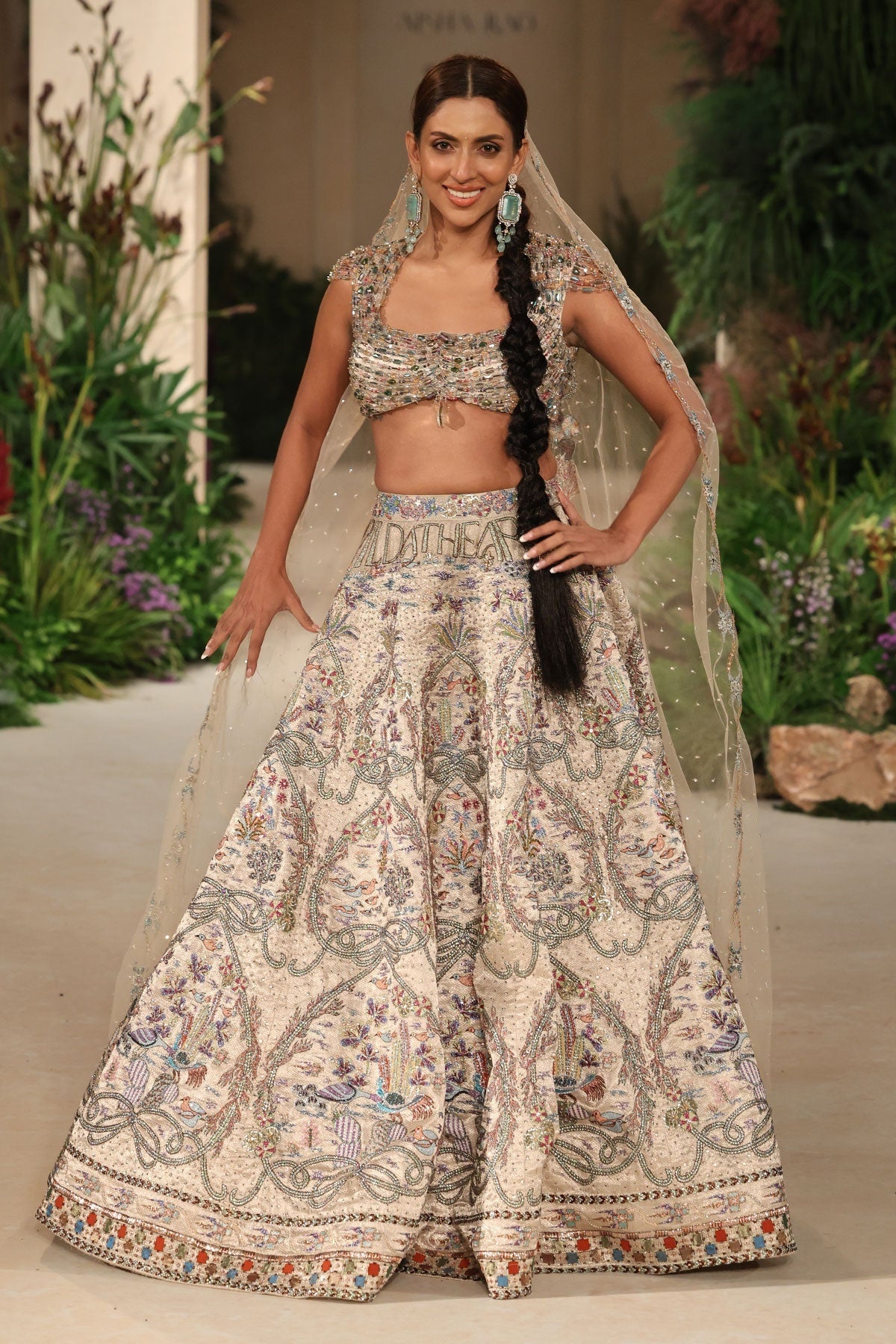 Everwild - silver Banarasi Tissue Brocade lehenga