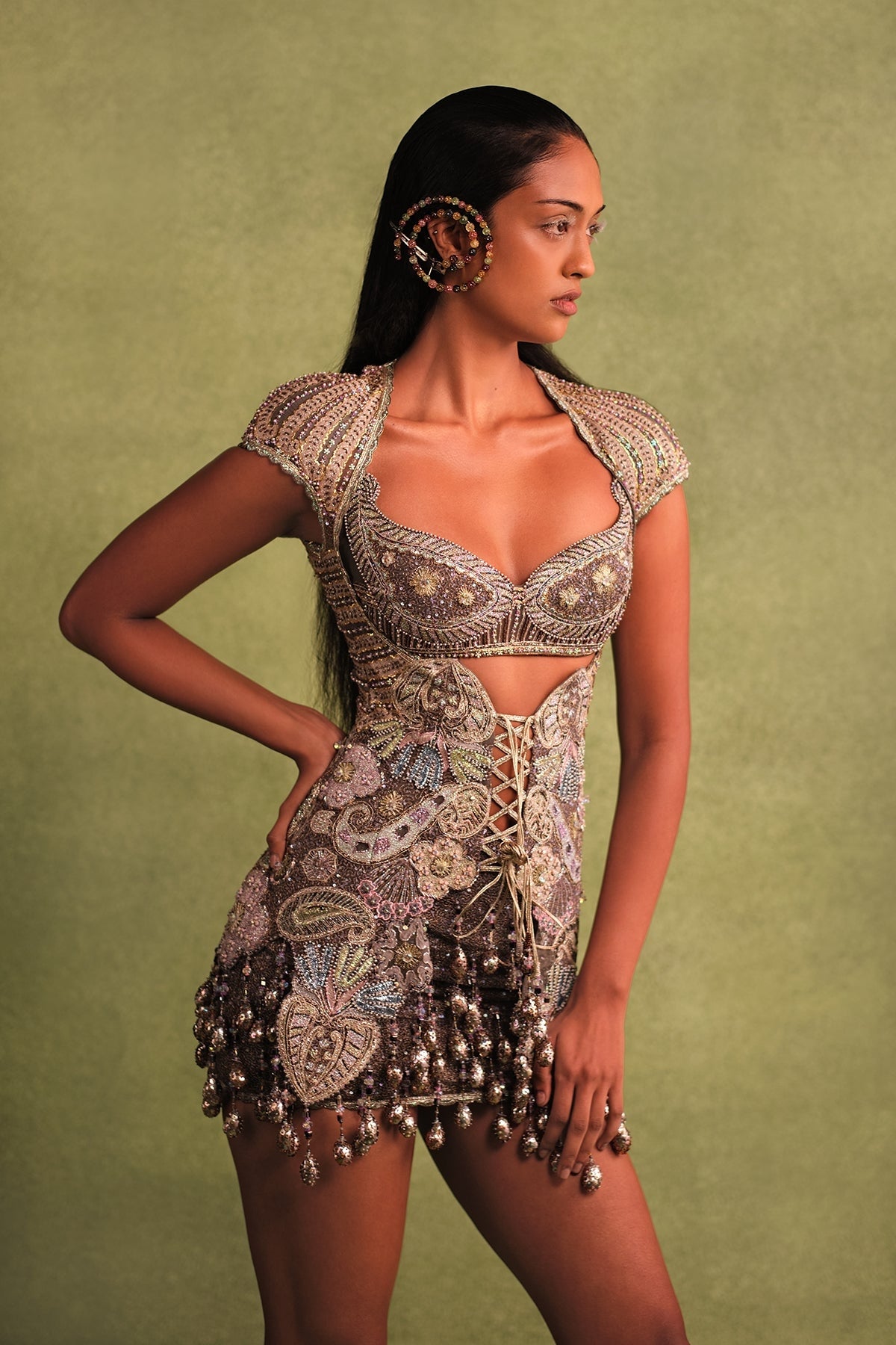 Interstructa - Grey Soft Tulle Bodycon Set