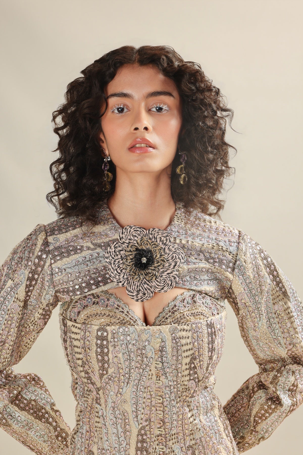 Interviridis - Dusky Sage Organza & Mesh Set