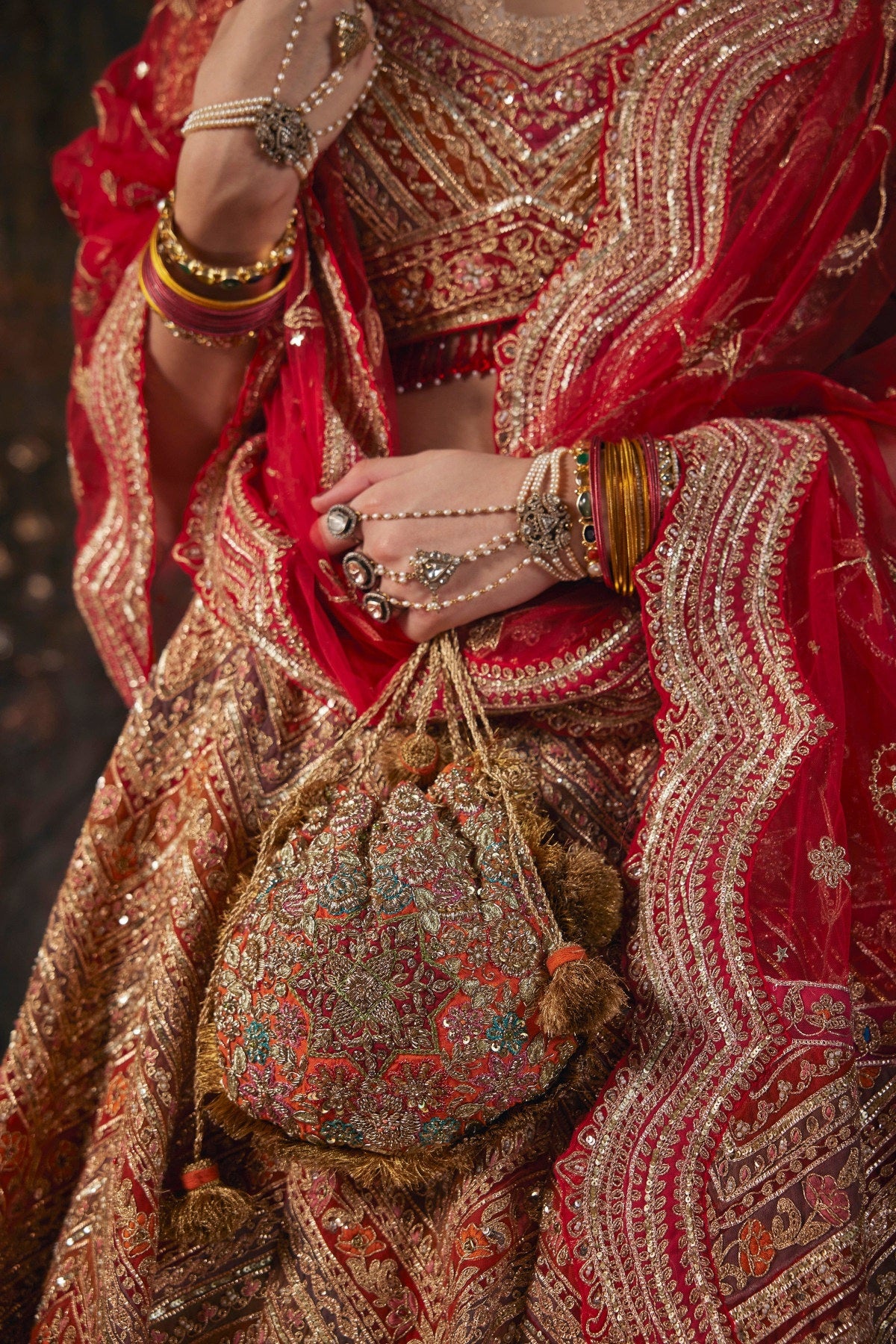 Earthy Red Silk Lehenga