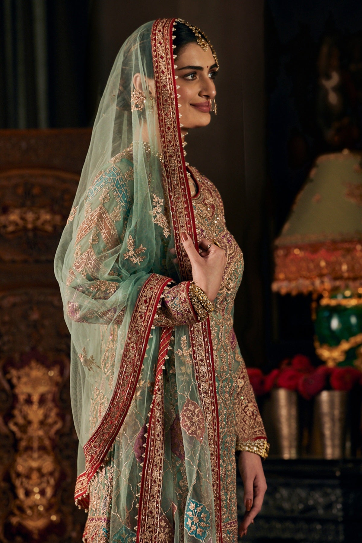 Aqua Blue Gharara
