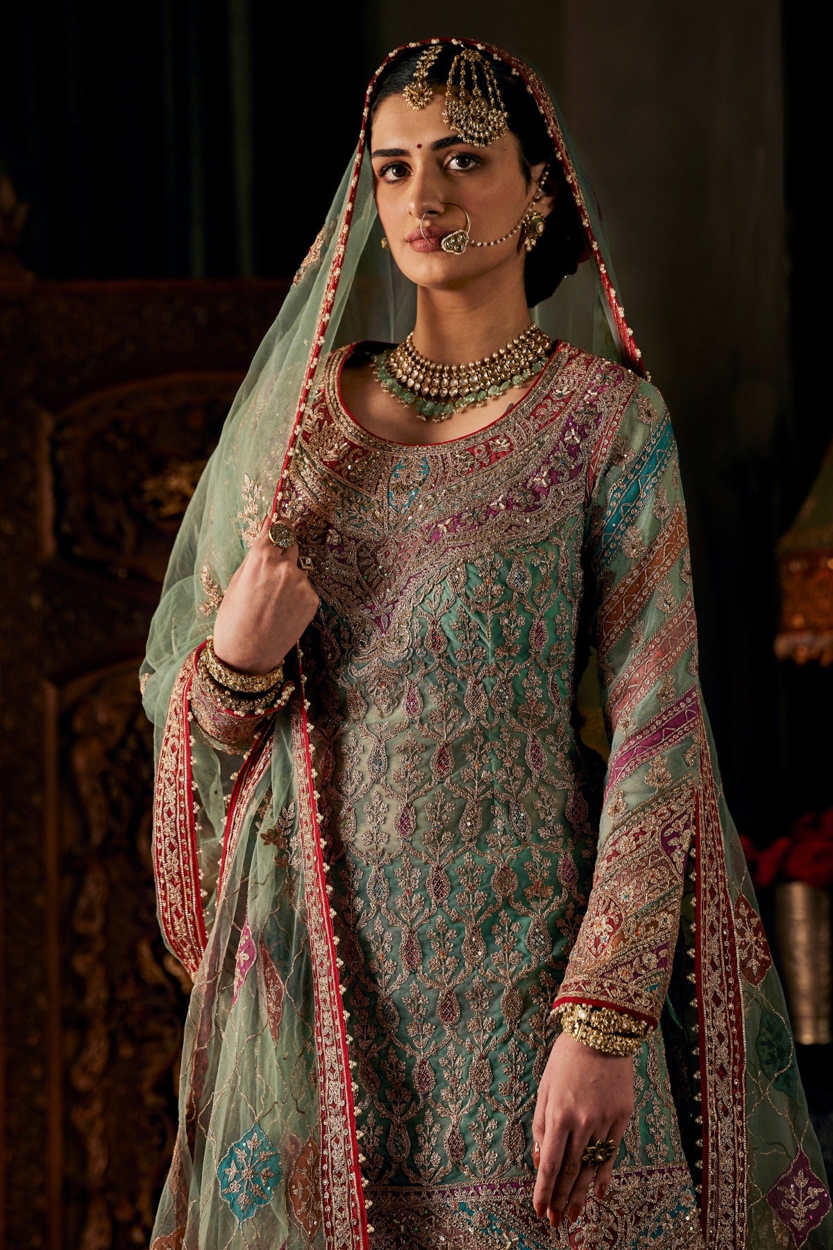 Aqua Blue Gharara