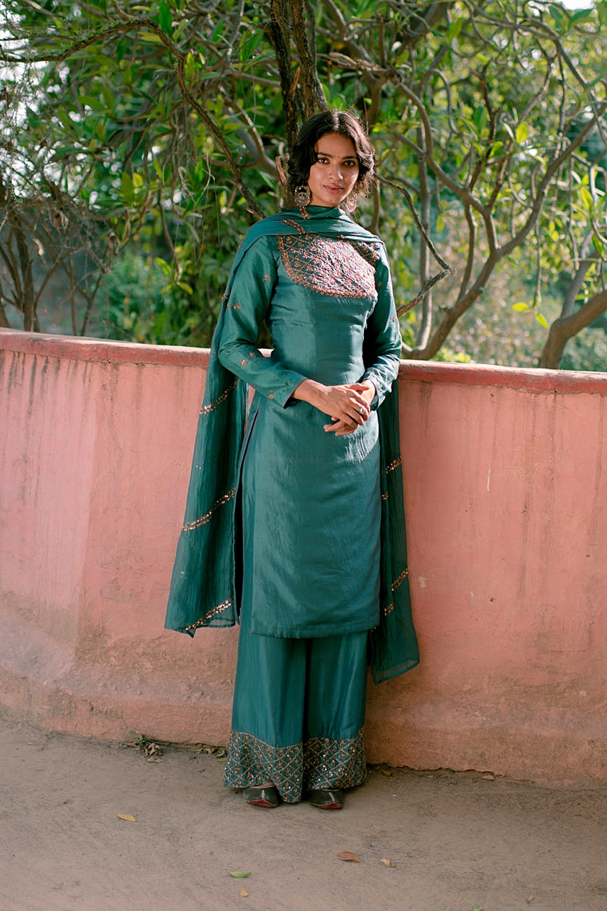 Pastel Green Kurti And Pants