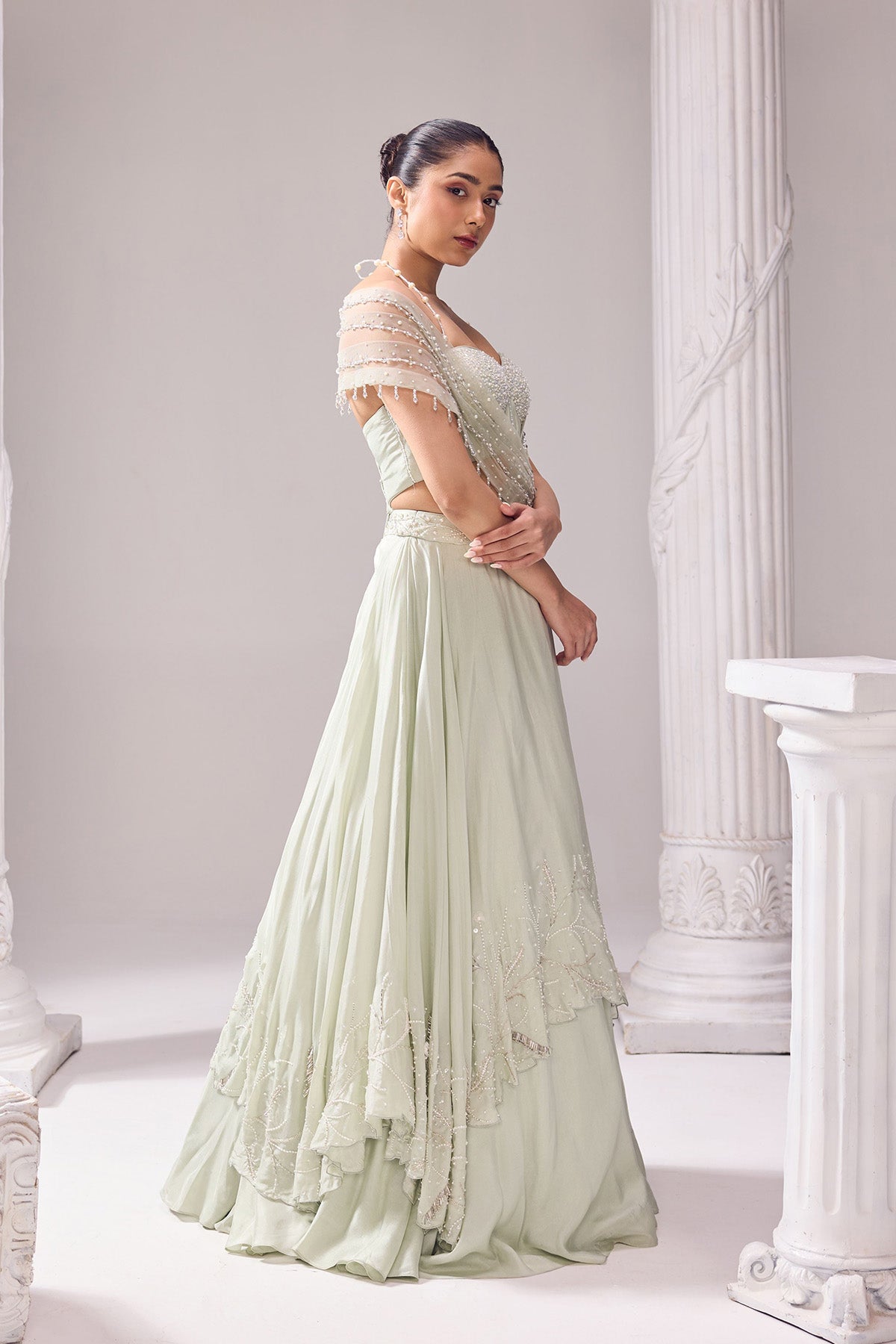 Austin Drape Lehenga set