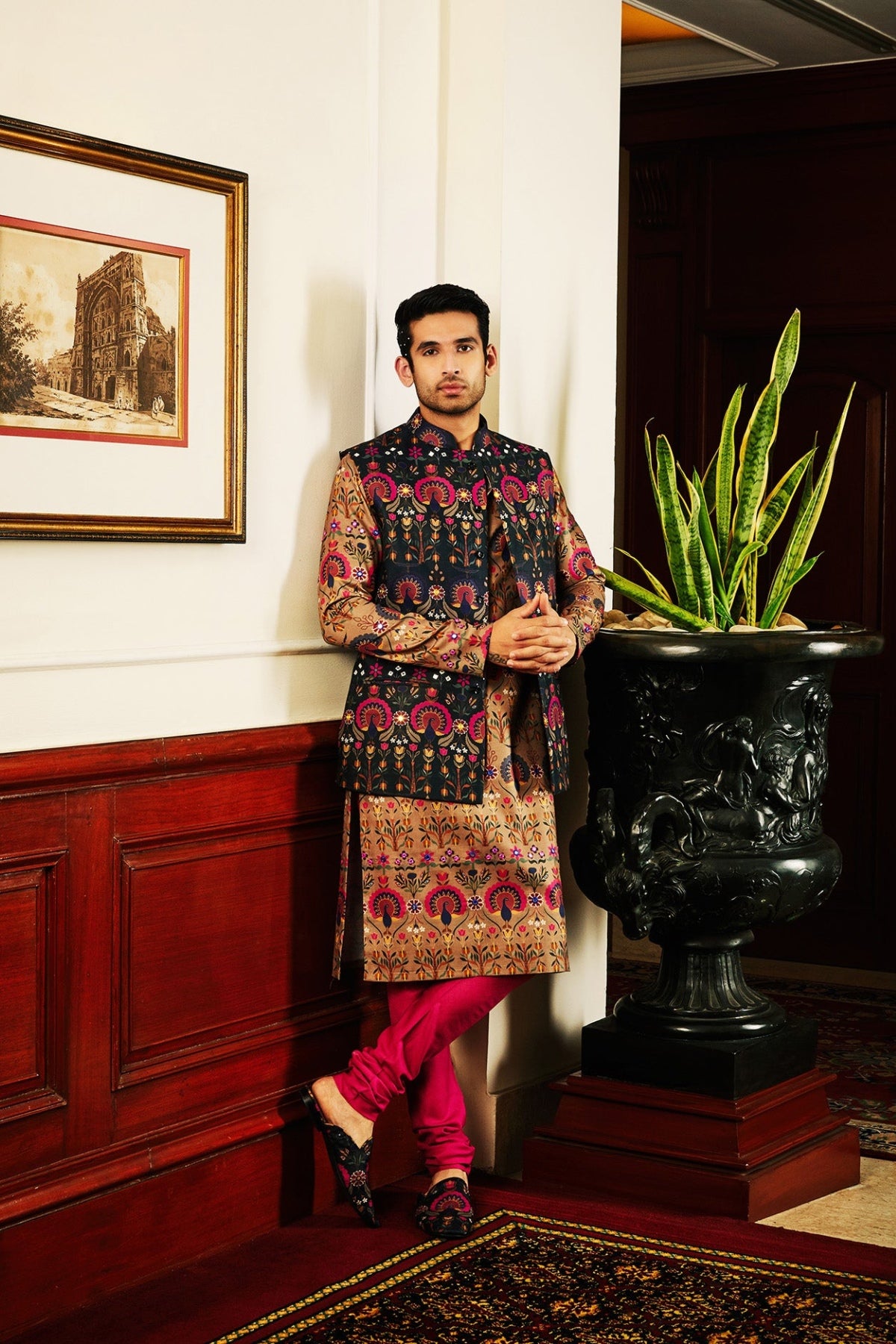 Azure Kurta and Jacket Set