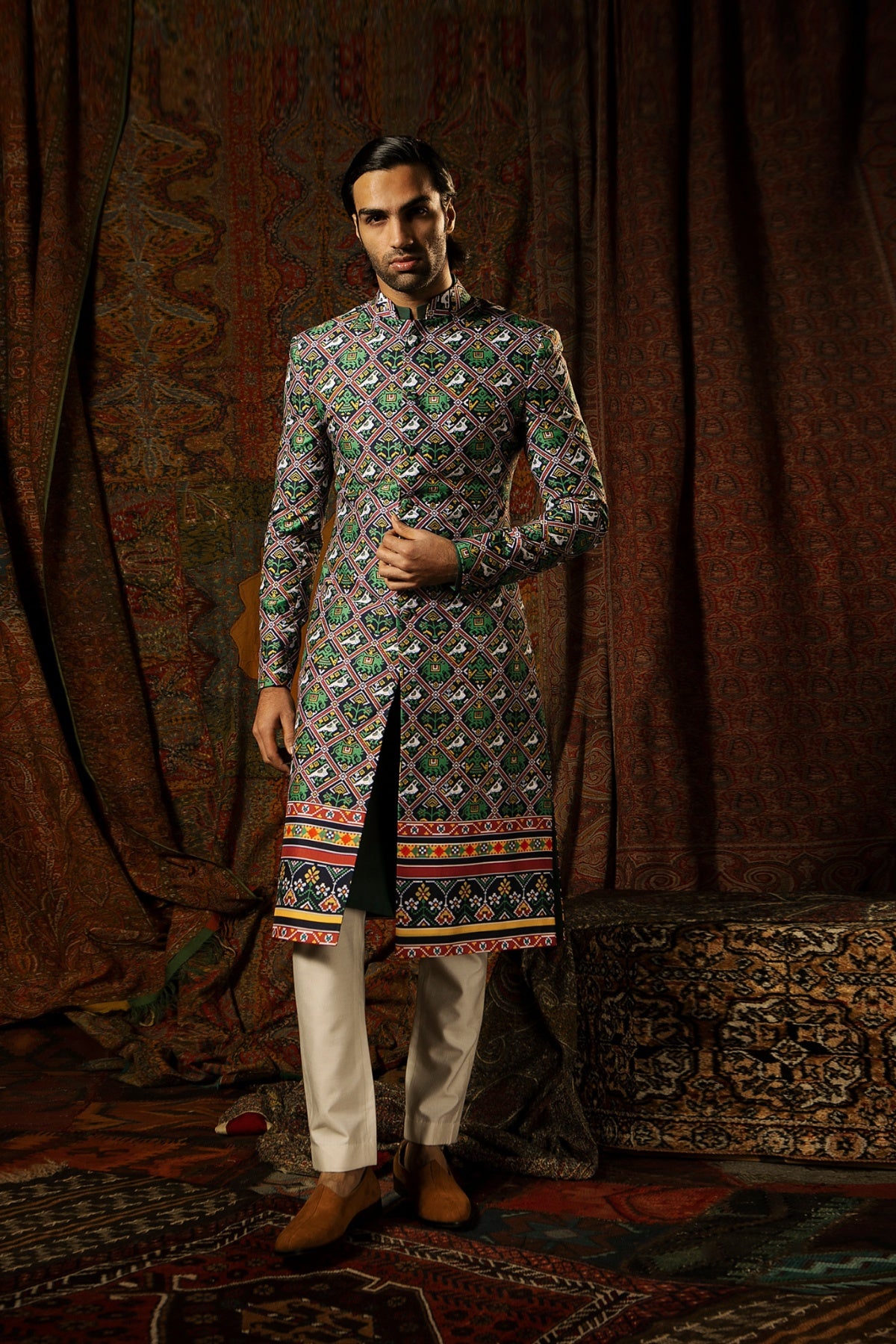 Baagh Achkan With Pants