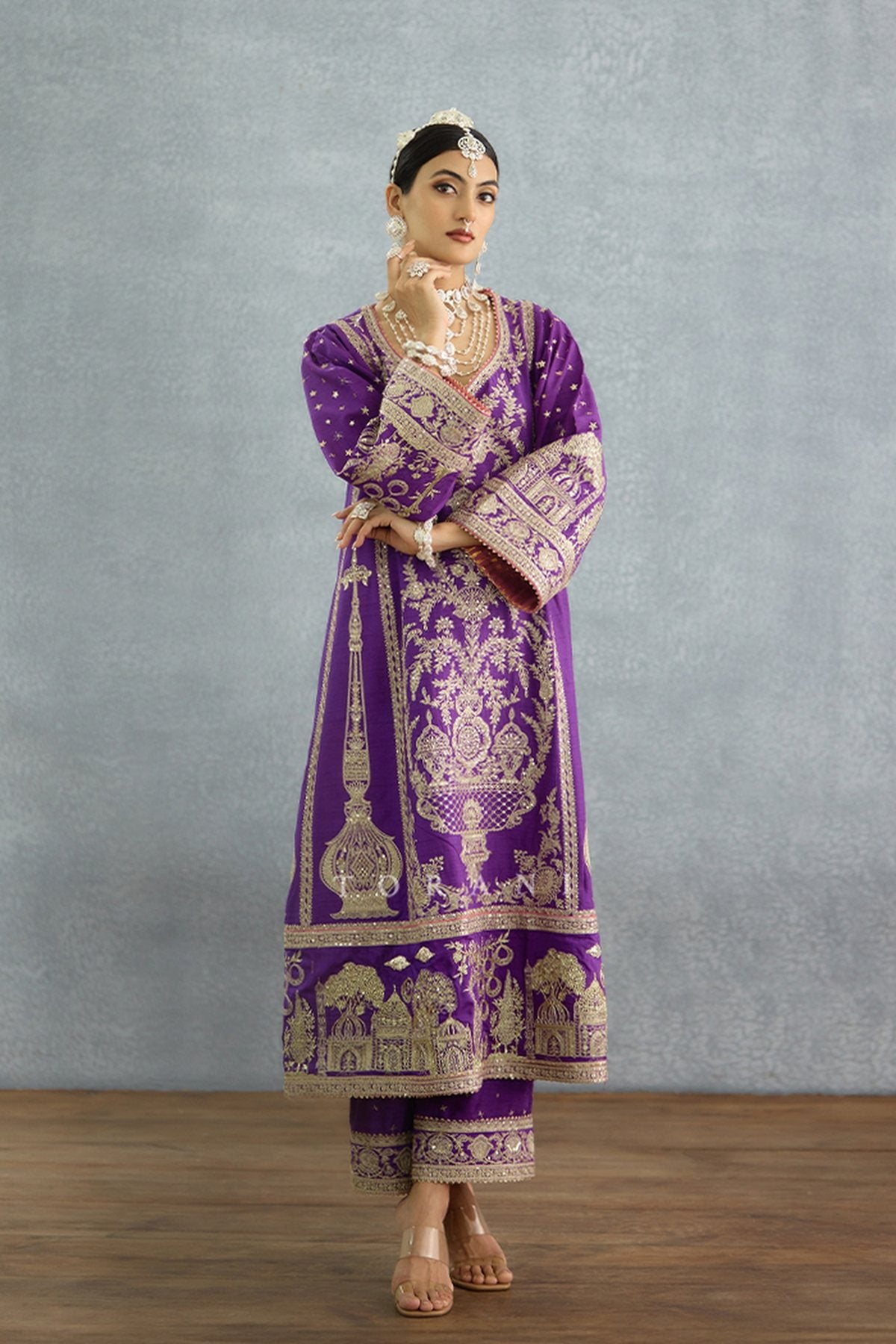 Banafsha Aqeela Kurta Set