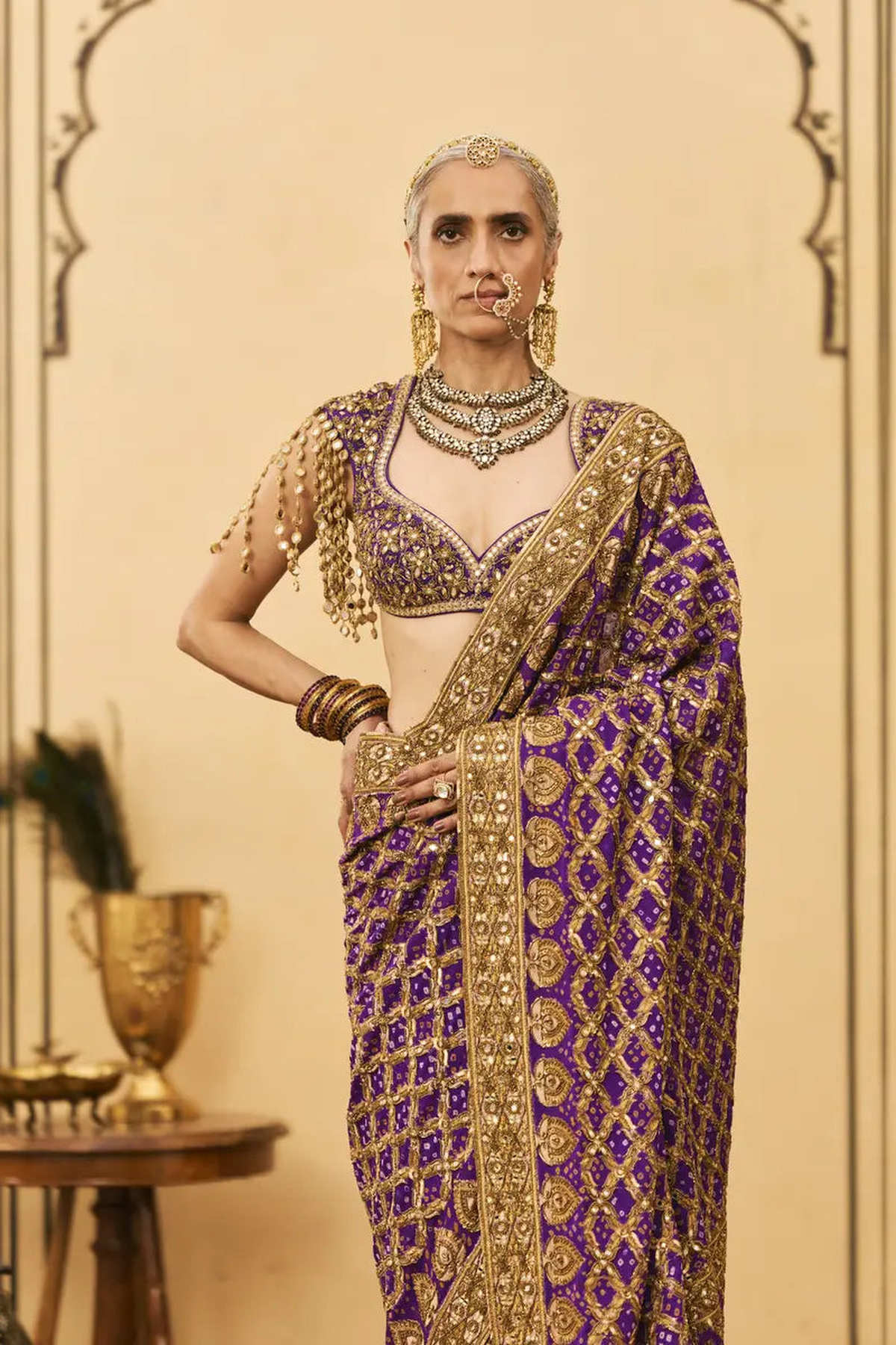 Banafsha Ombre Saree Set