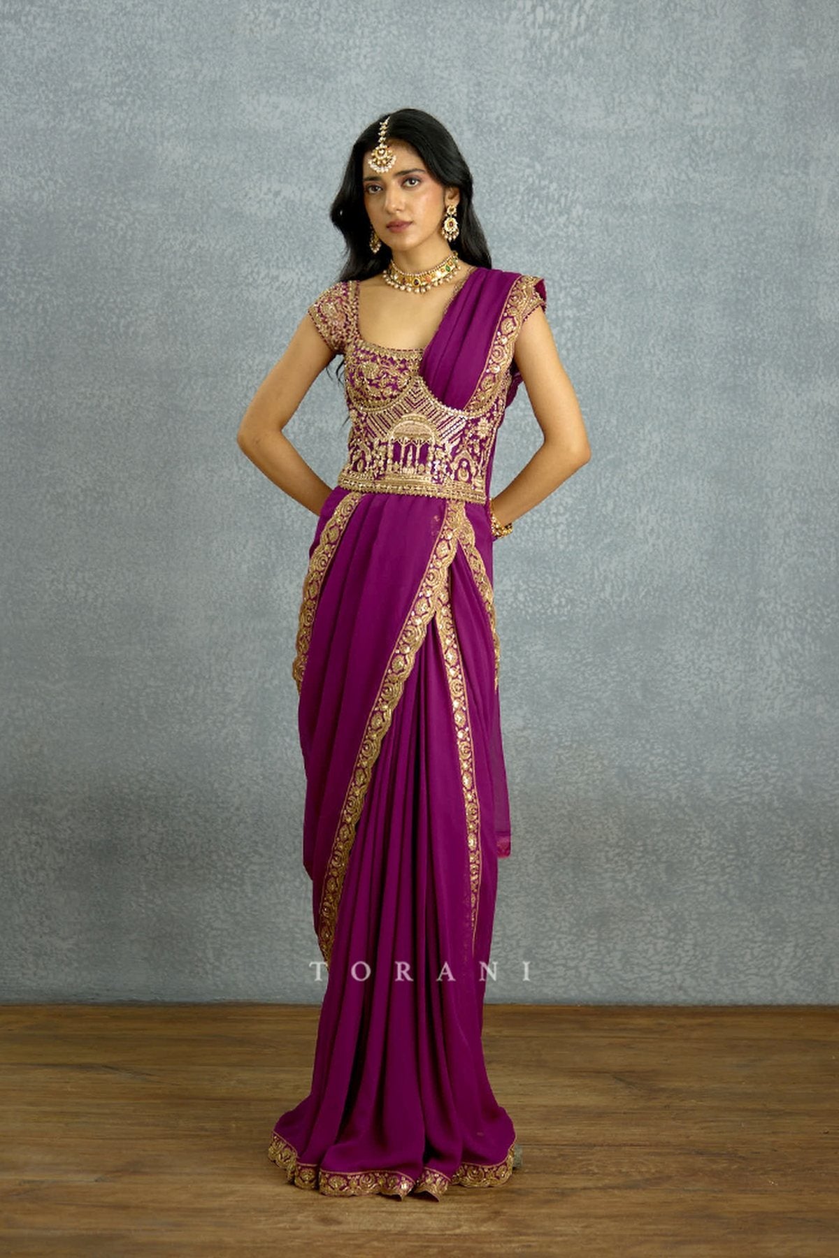 Banafsha Pranitha Saree Set â€“ Bordered