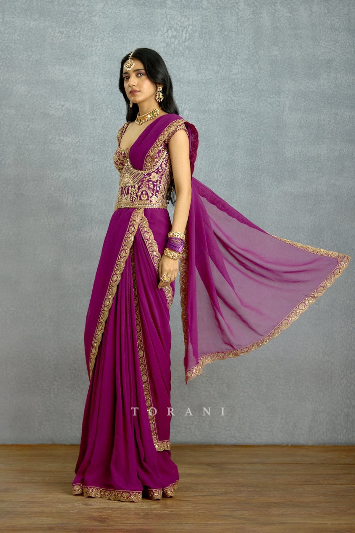 Banafsha Pranitha Saree Set â€“ Bordered