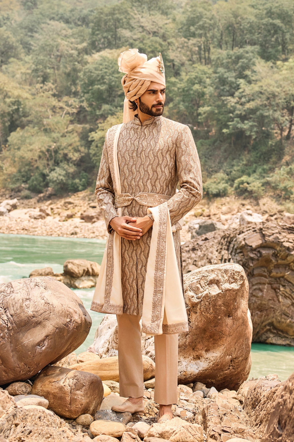 Classic Bronze Sherwani Set