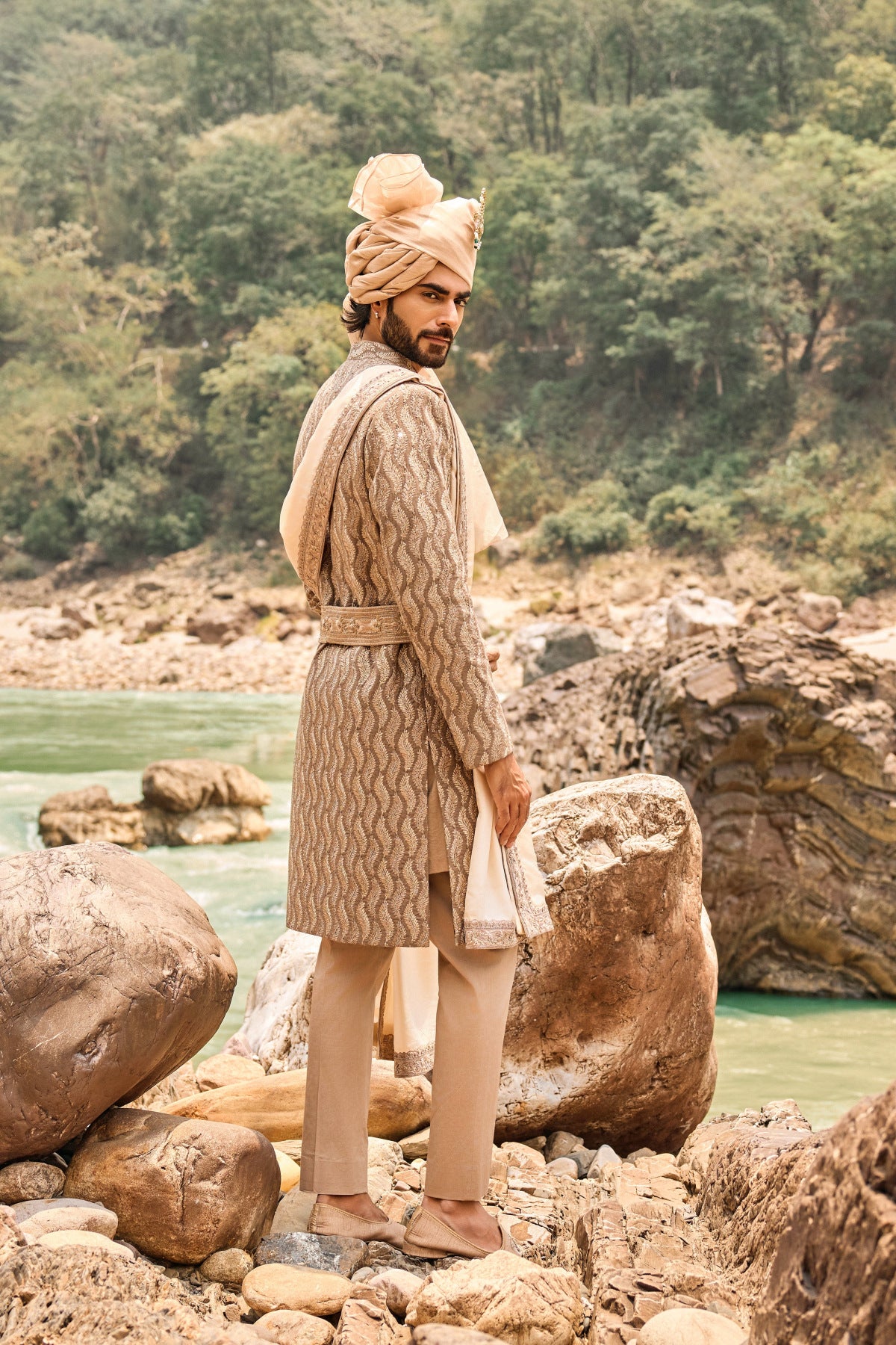 Classic Bronze Sherwani Set