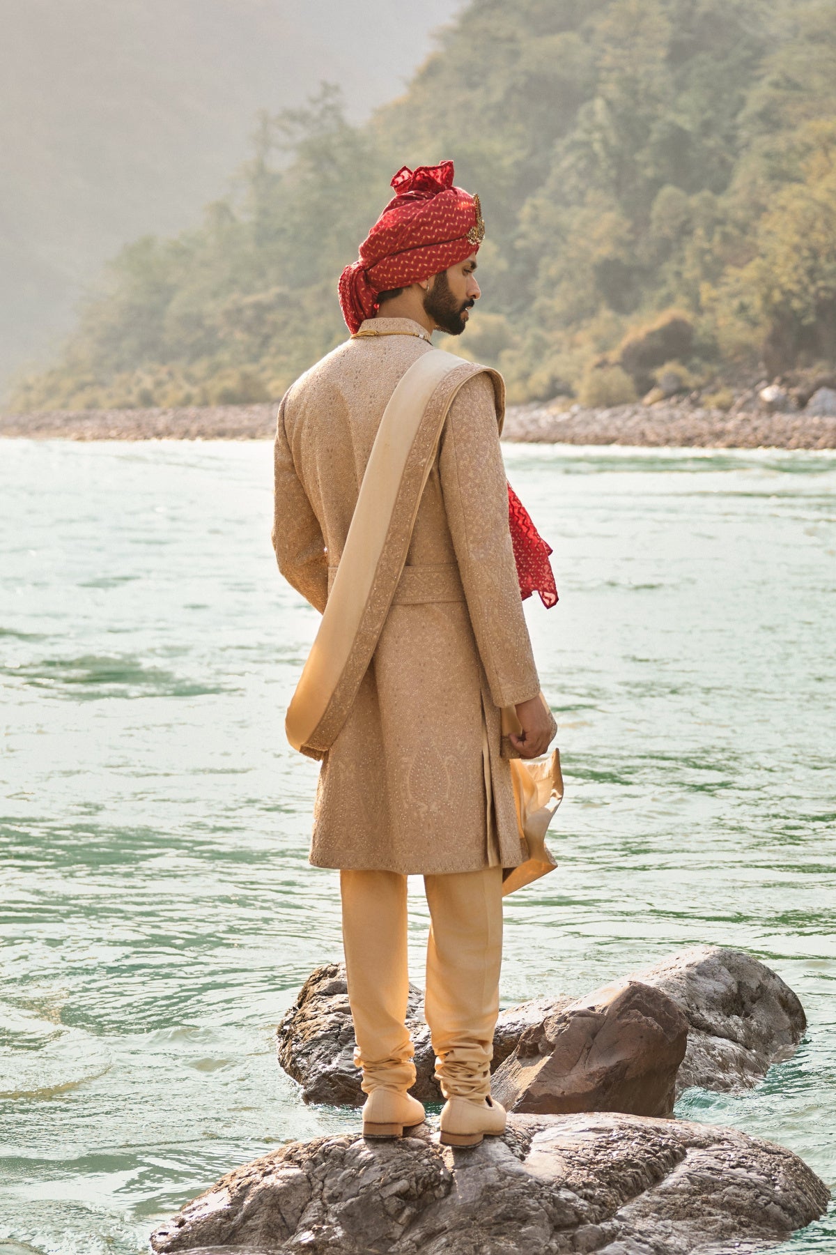 Mocha Heritage Sherwani Set