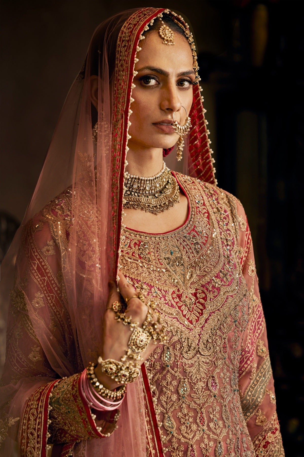 Blush Pink Tulle Gharara