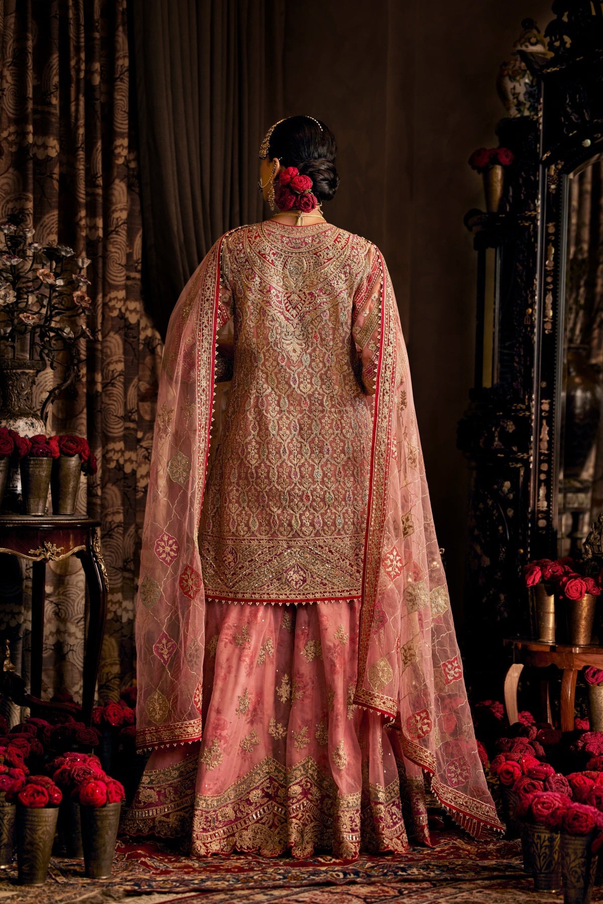 Blush Pink Tulle Gharara