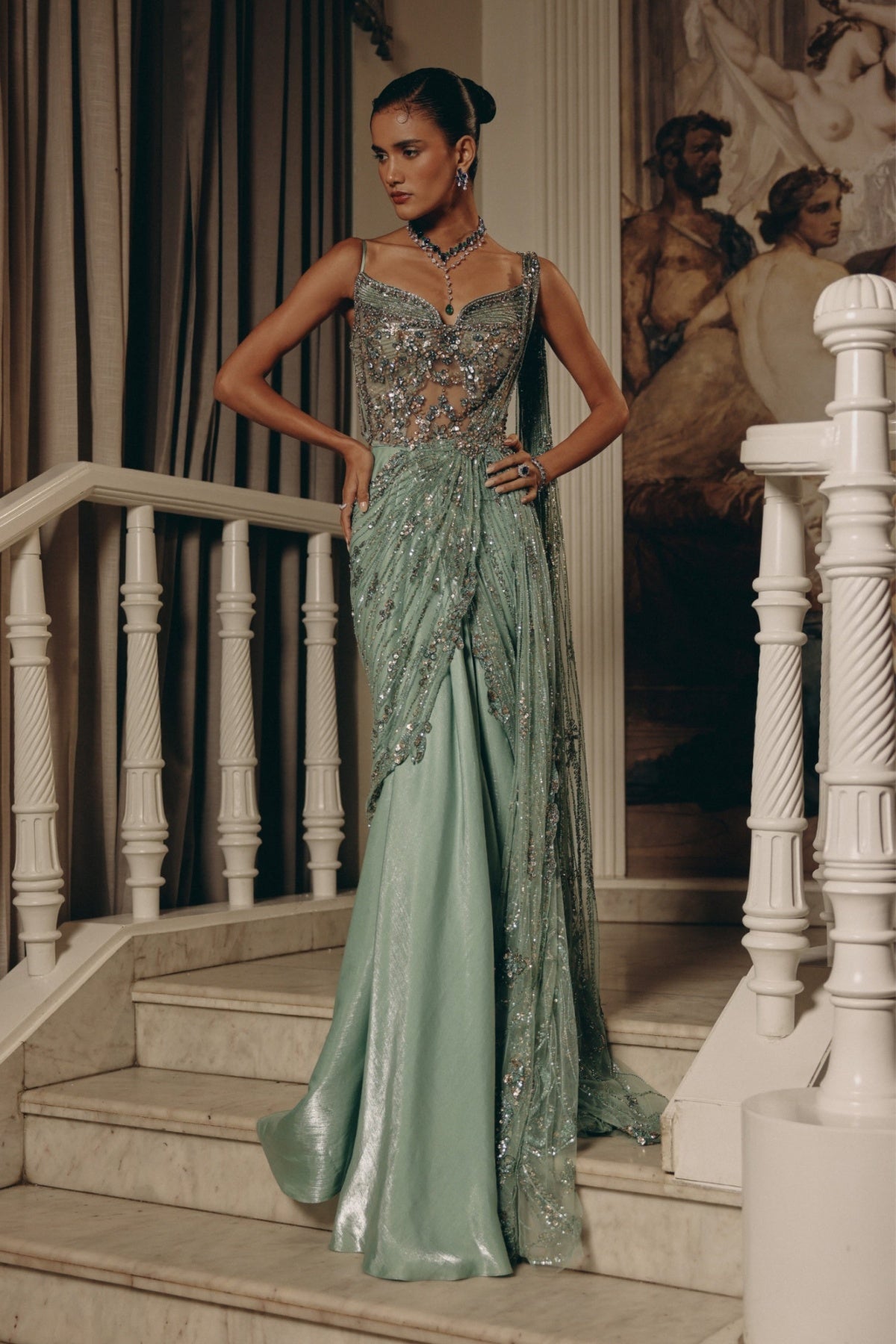 Celestial Draped Elegance - Ready To Ship