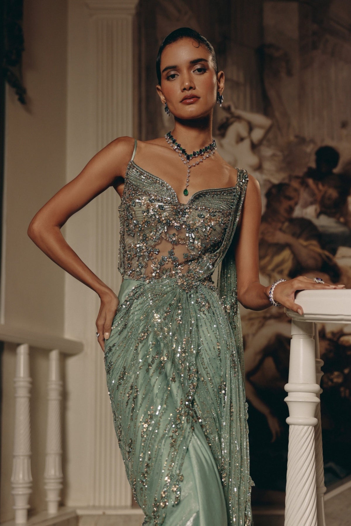 Celestial Draped Elegance - Ready To Ship