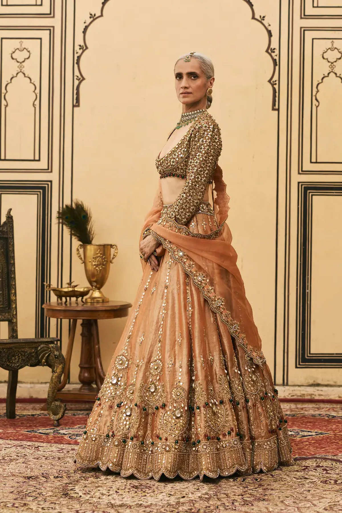 Chaand Baali Tissue Lehenga Set