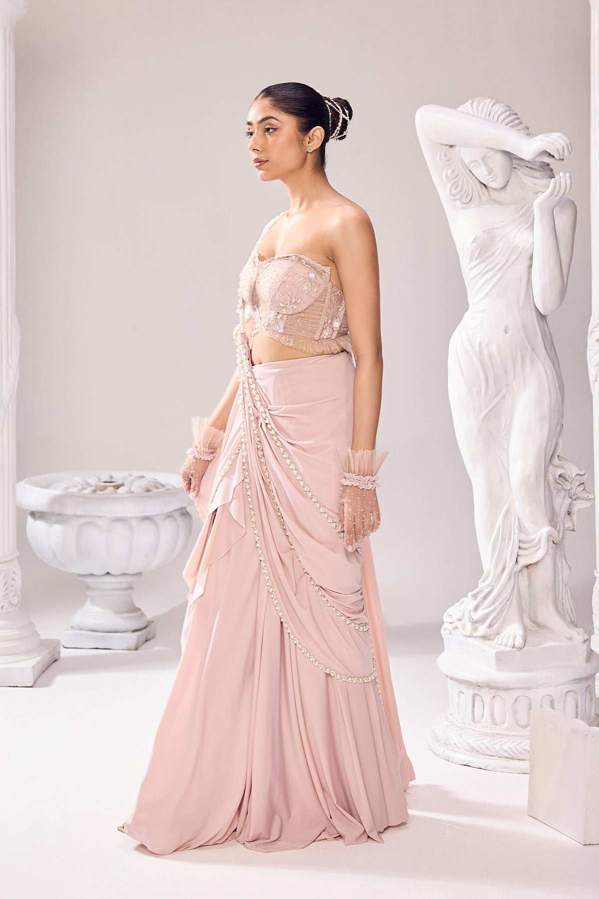 Clara Pearl Drape Saree