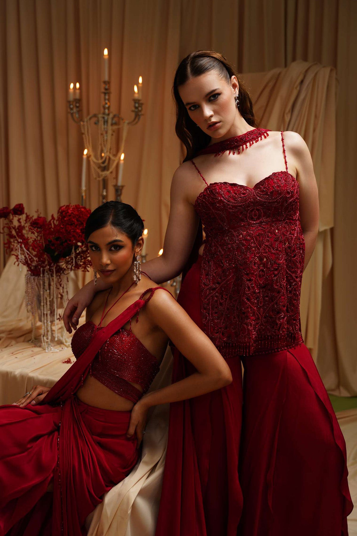 Cloe Drape Saree set