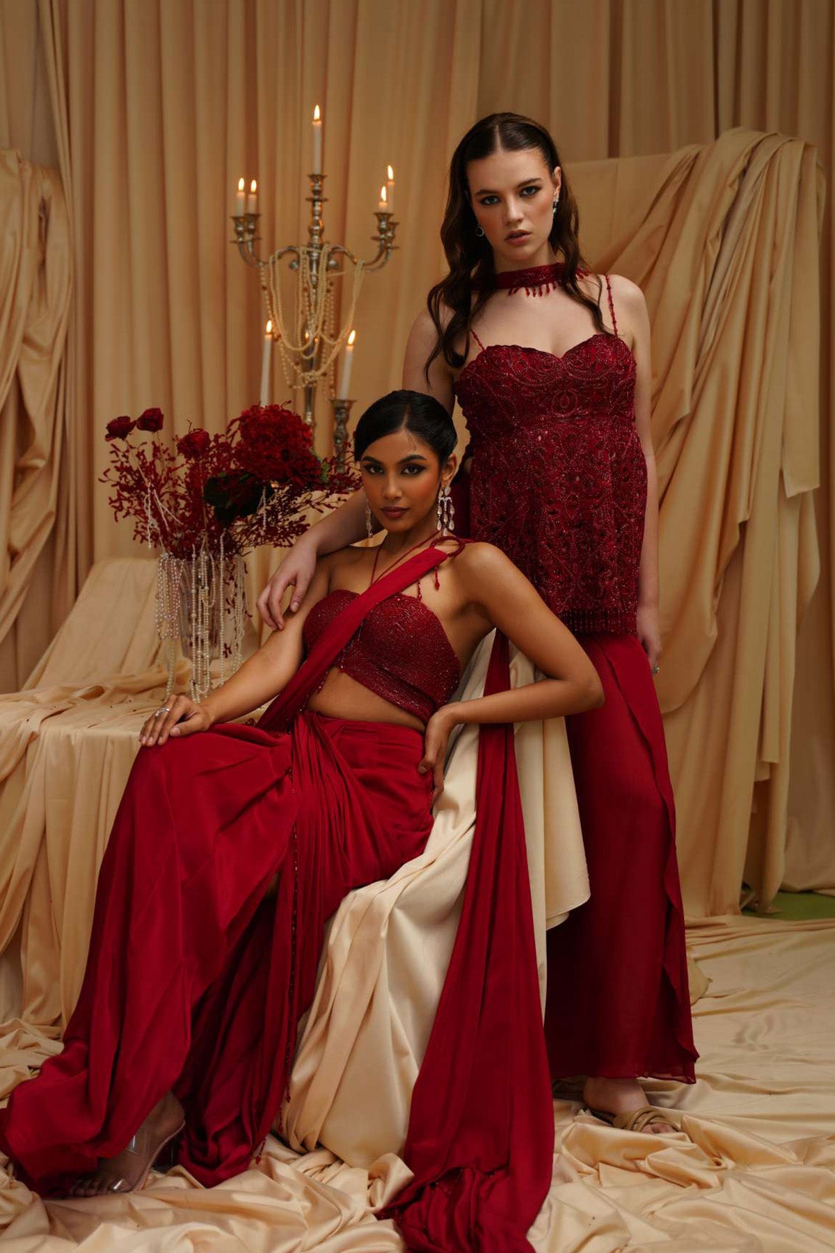 Cloe Drape Saree set