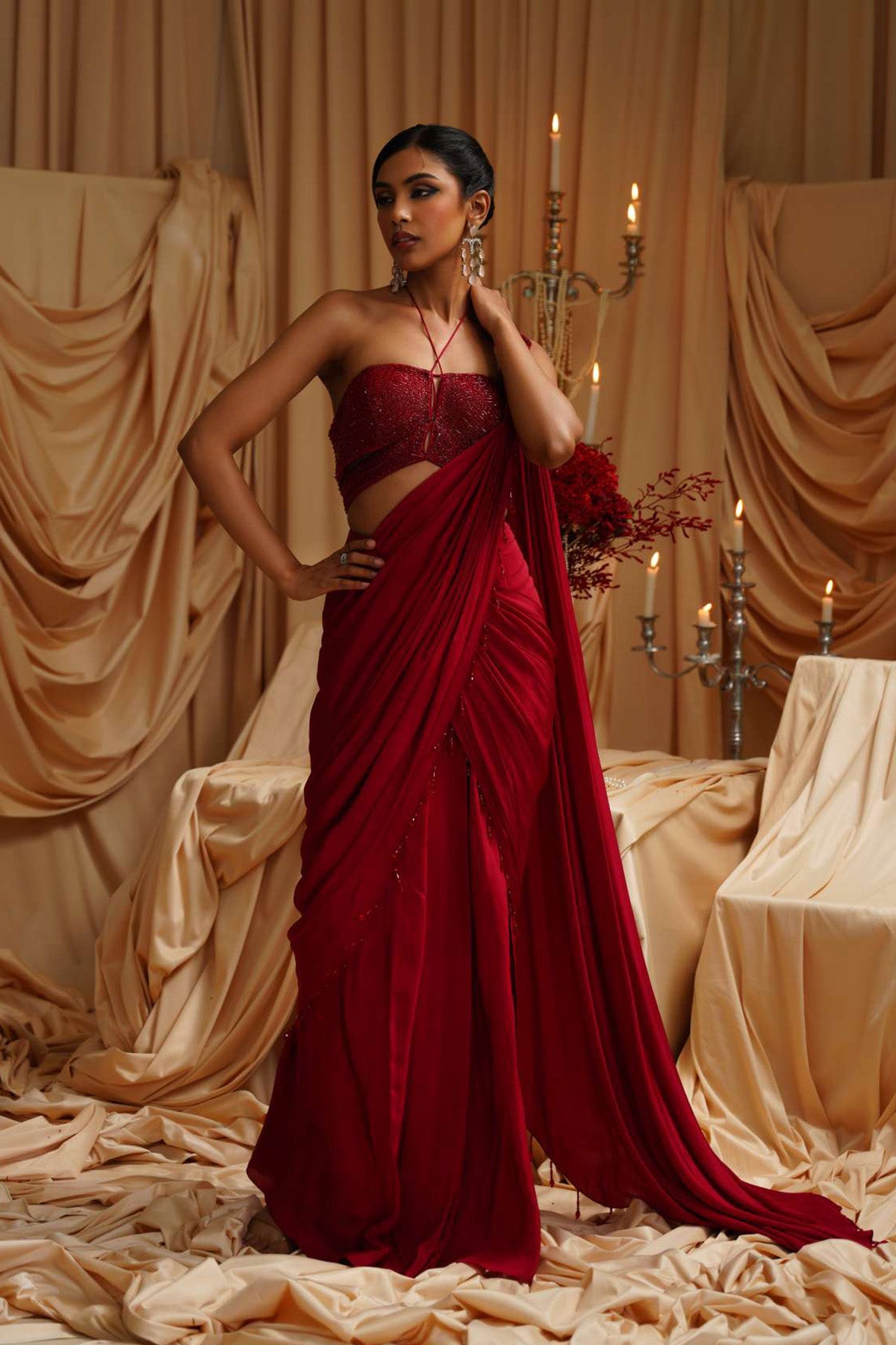 Cloe Drape Saree set
