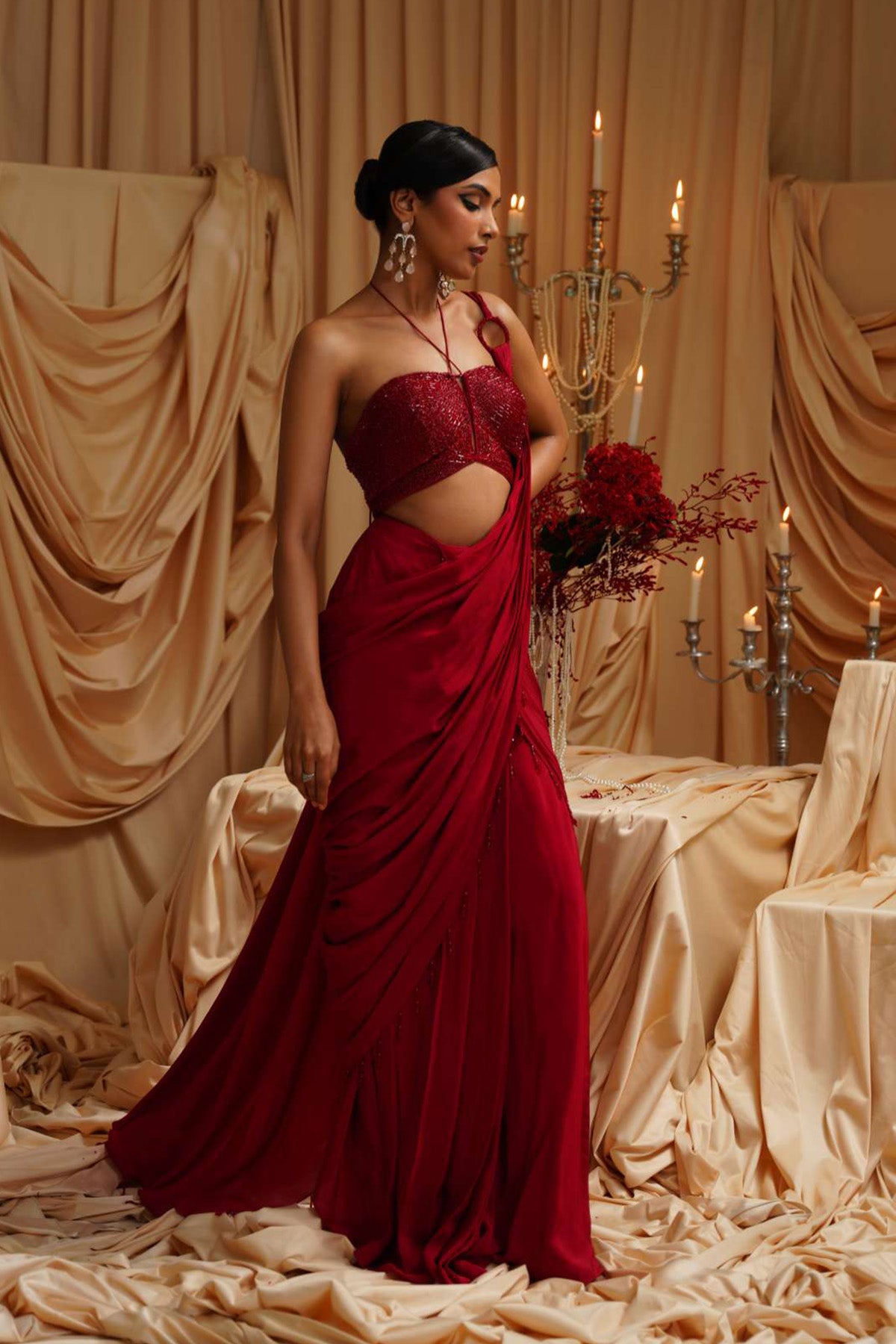Cloe Drape Saree set