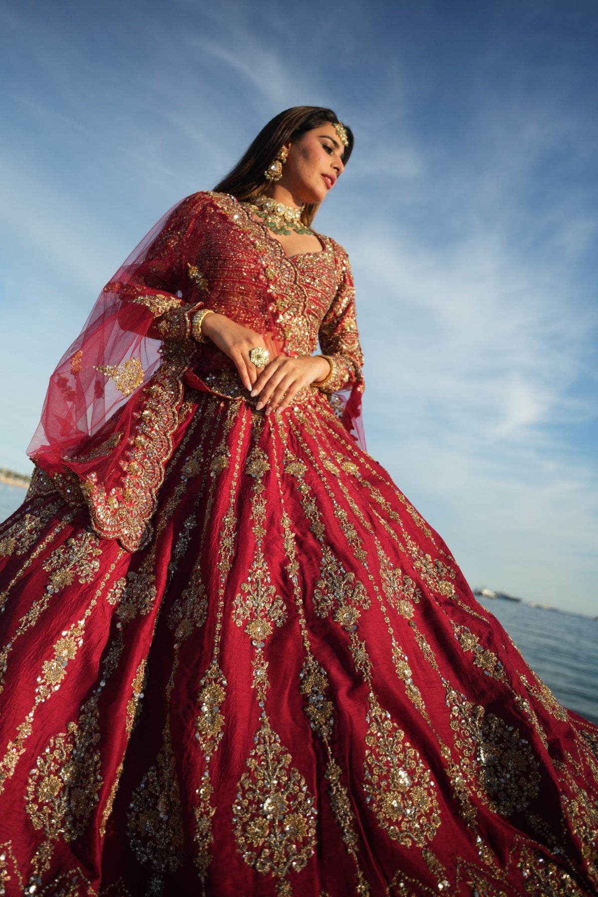 Crimson Heritage Lehenga