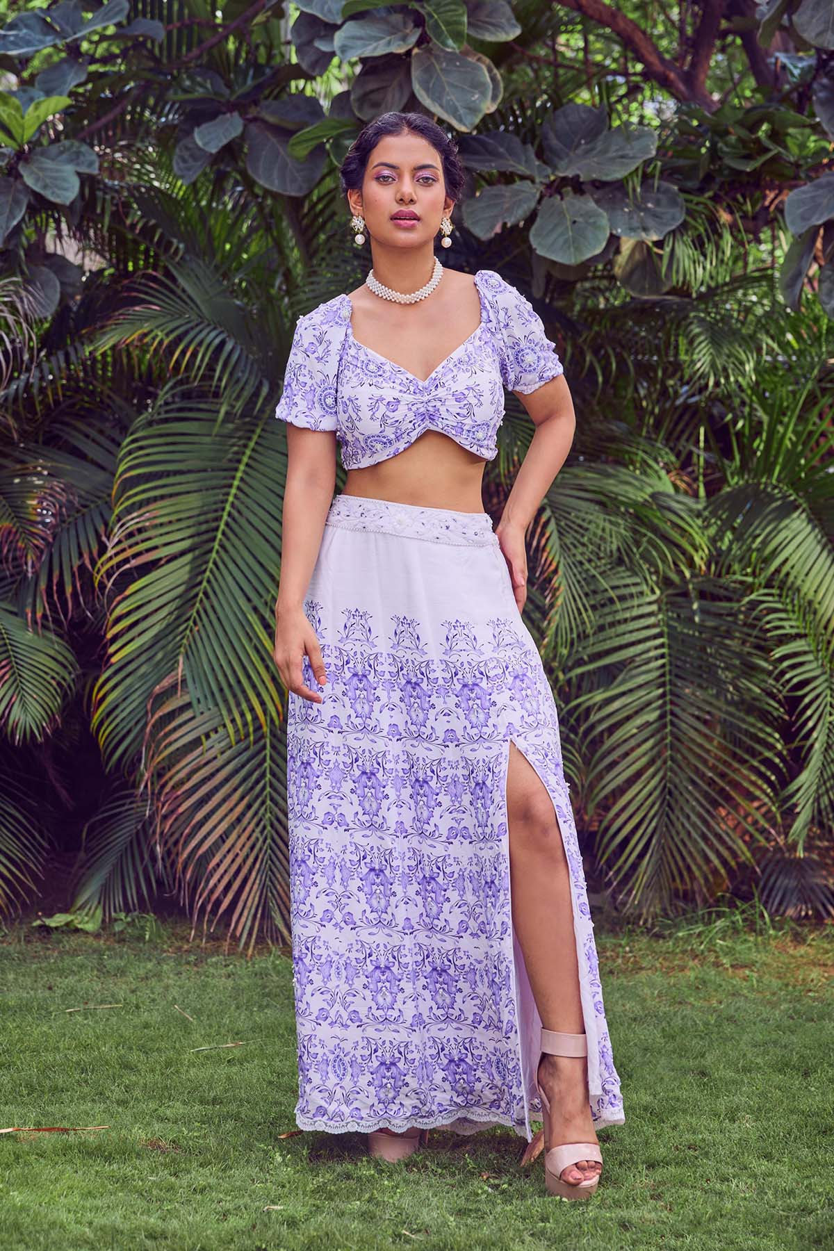 Crop Top and Skirt