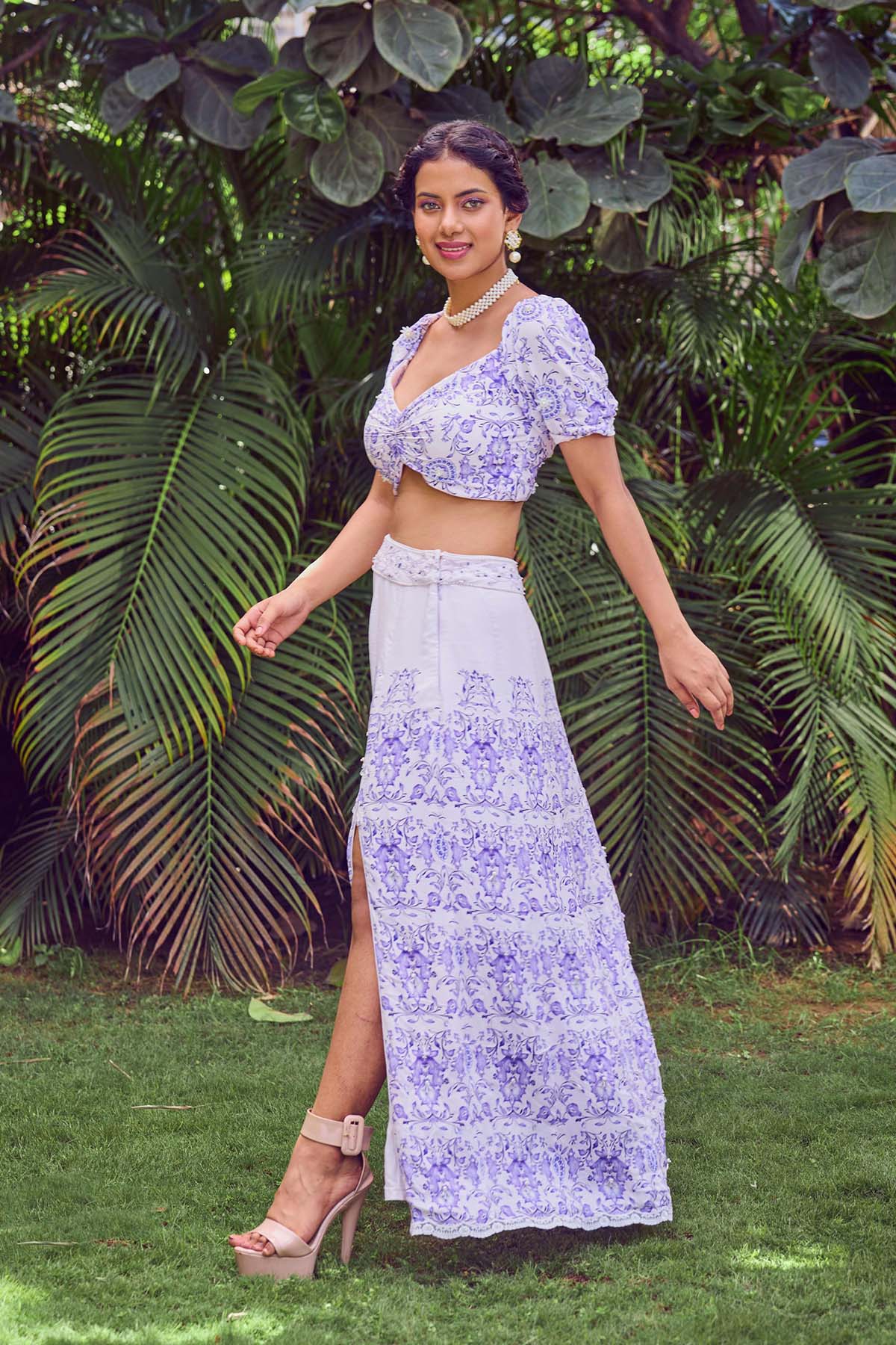 Crop Top and Skirt