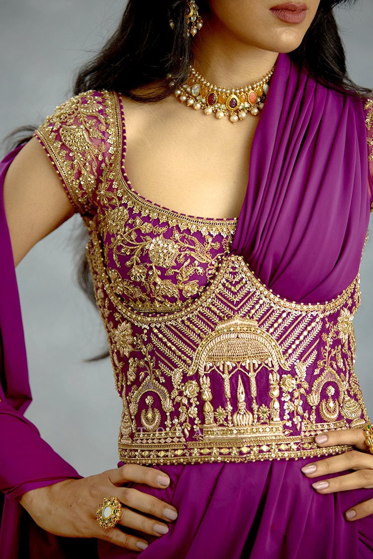 Banafsha Pranitha Saree Set