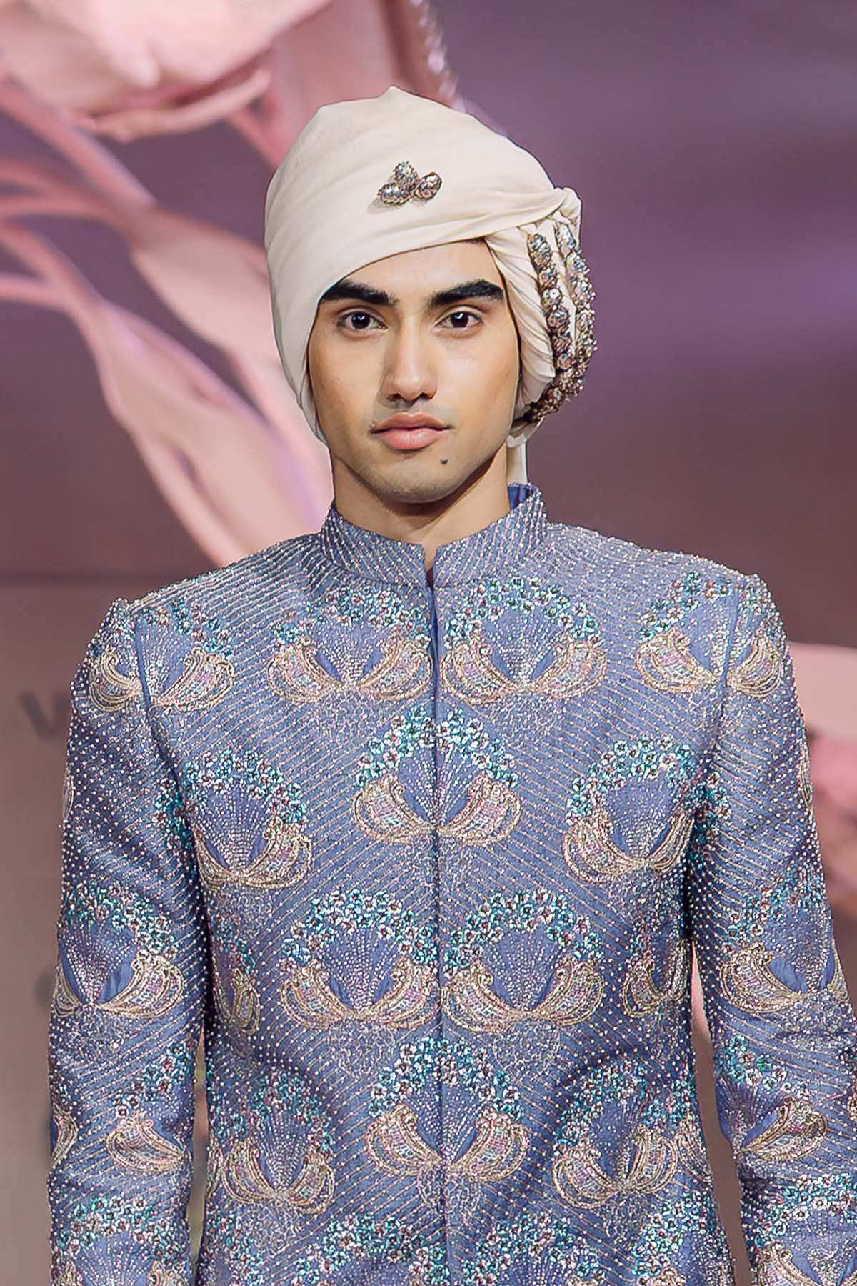 Theseus - Lavender raw silk bandhgala