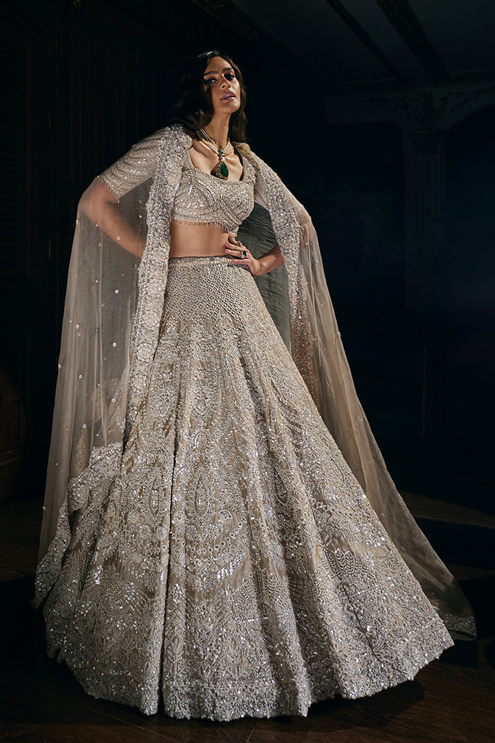 Nude Pearl Lehenga Set