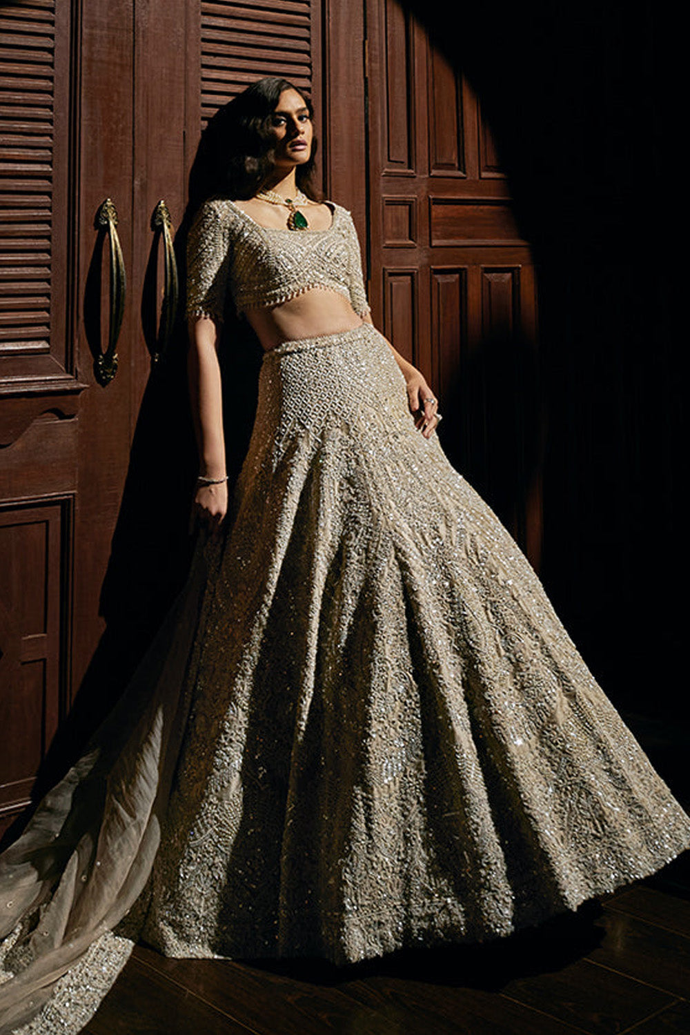 Nude Pearl Lehenga Set