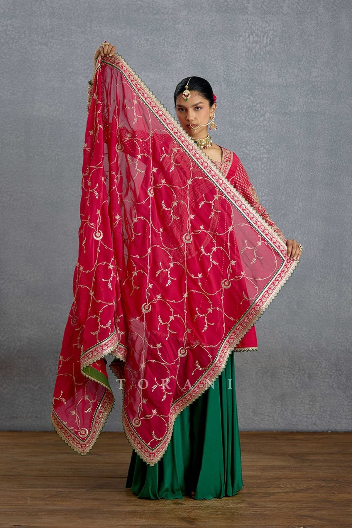 Dilkash Zamrud Sharara Set