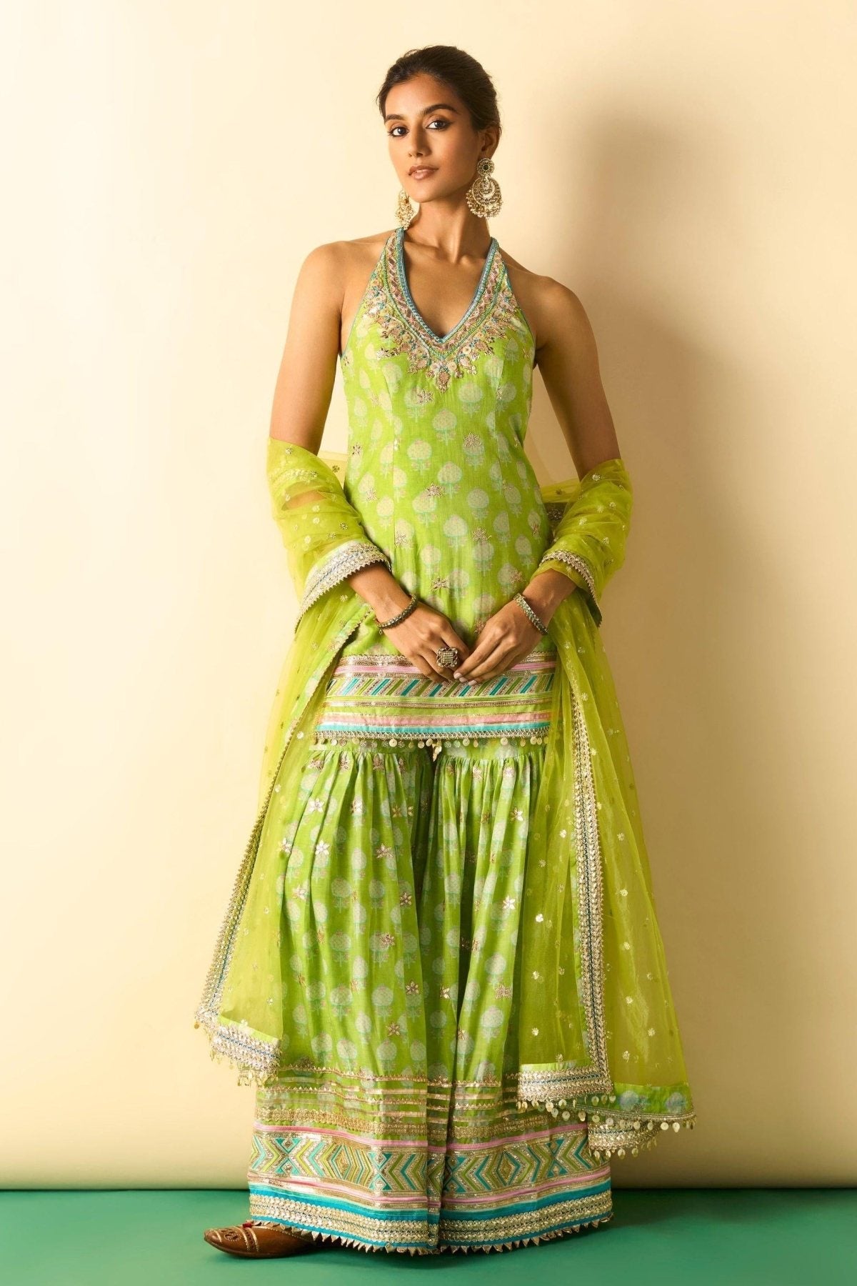 Dwisha Halter Sharara Set