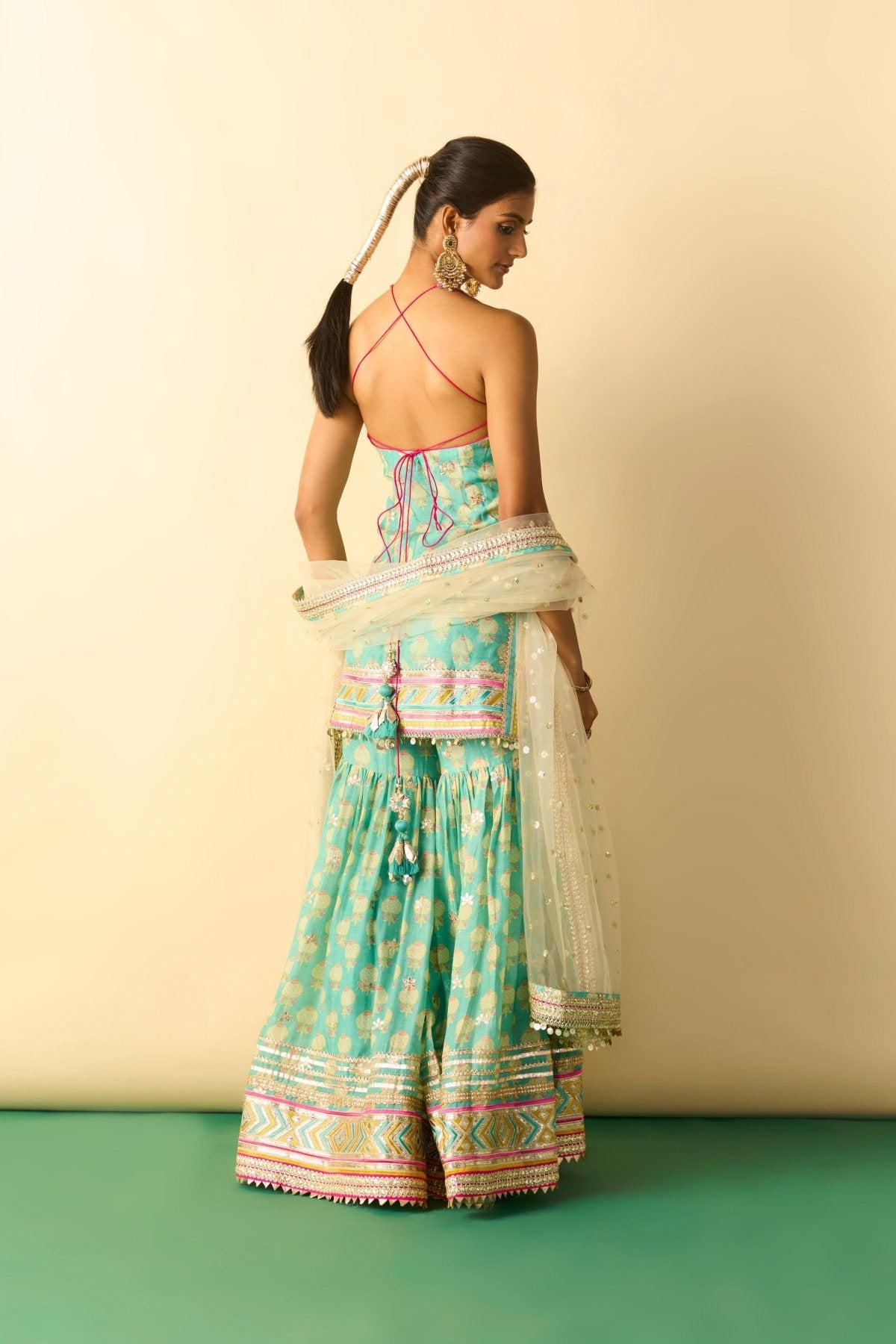Dwisha Halter Sharara Set
