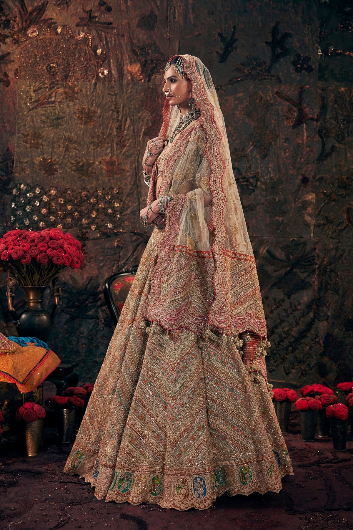 Earthy Ice Blue Lehenga