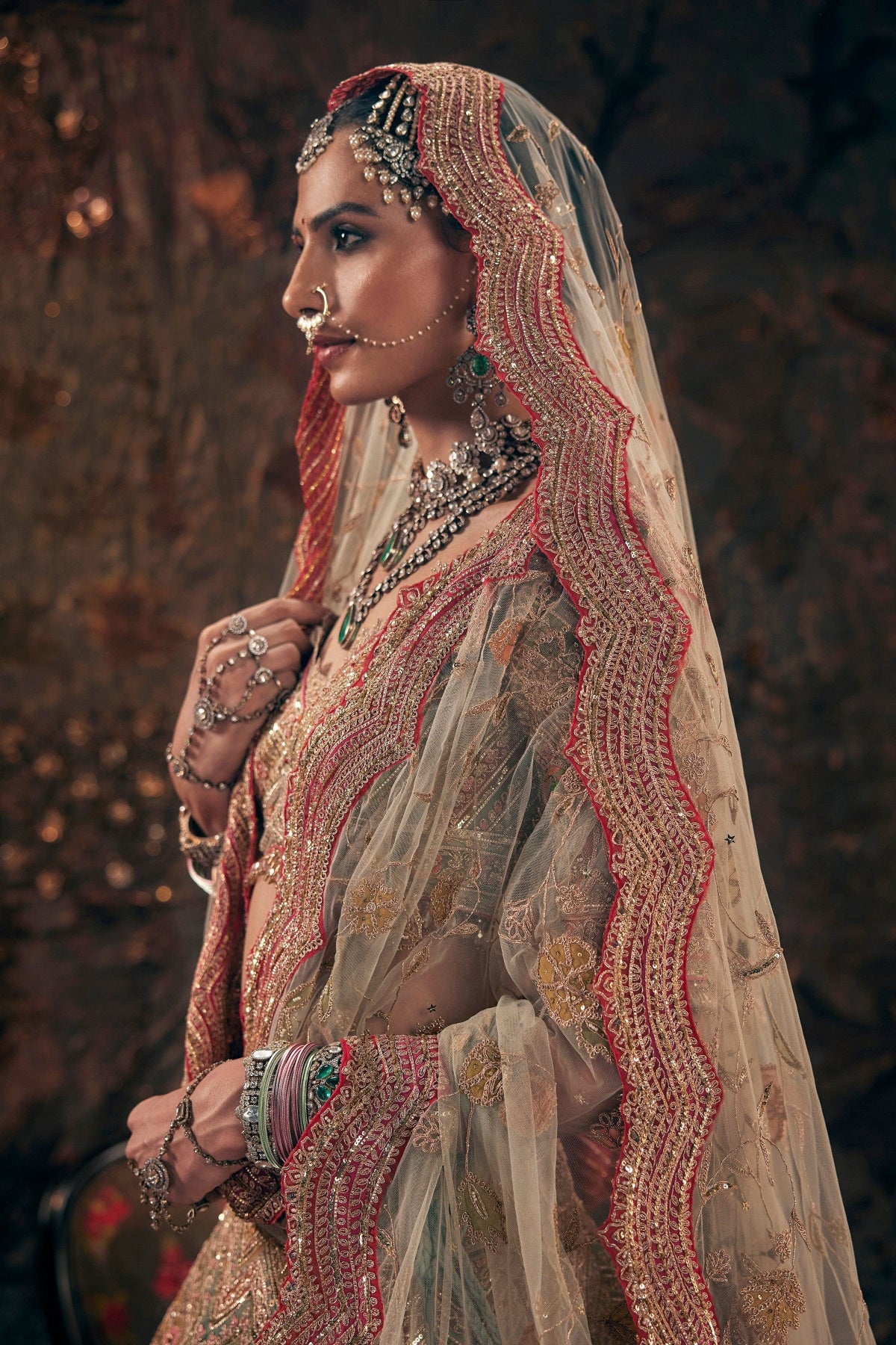 Earthy Ice Blue Lehenga
