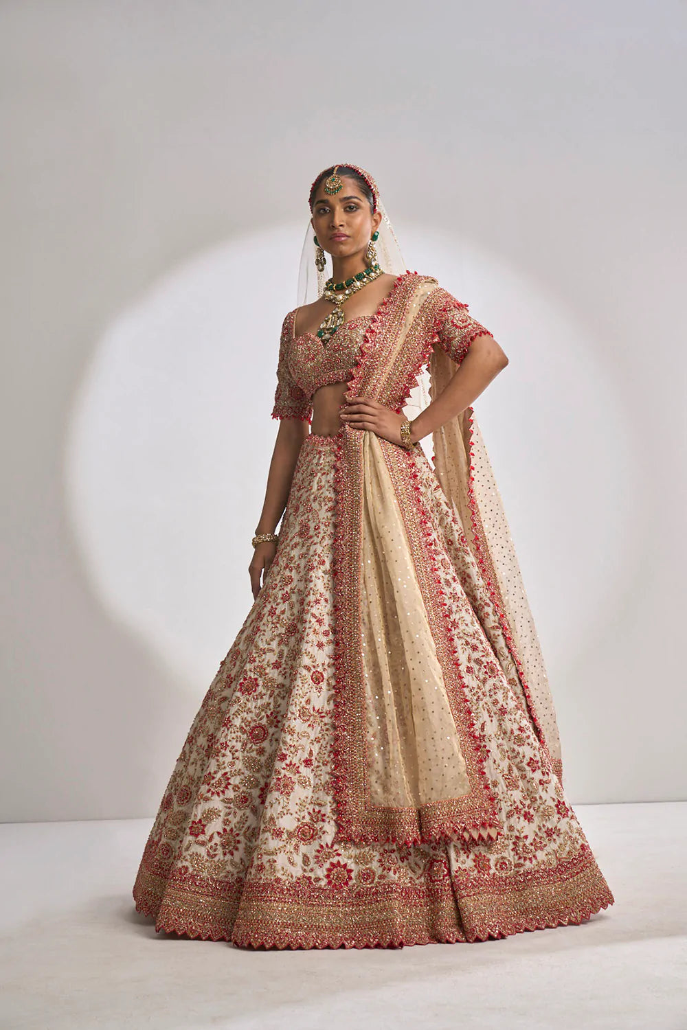 Silver Zardosi Lehenga Set