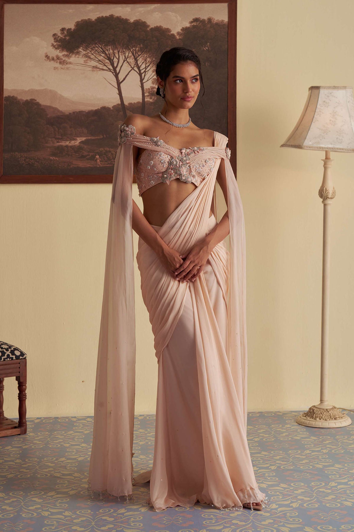 Flora's drape saree set