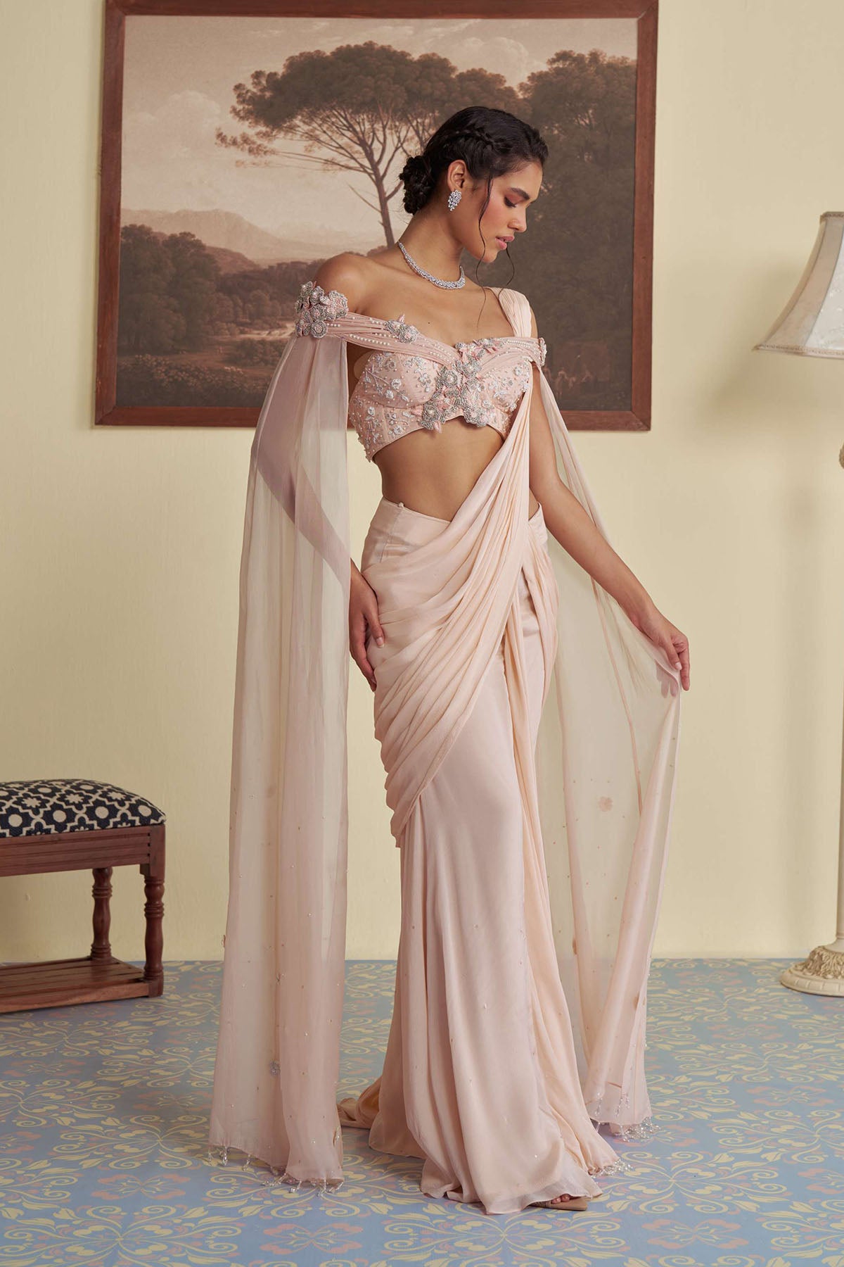 Flora's drape saree set