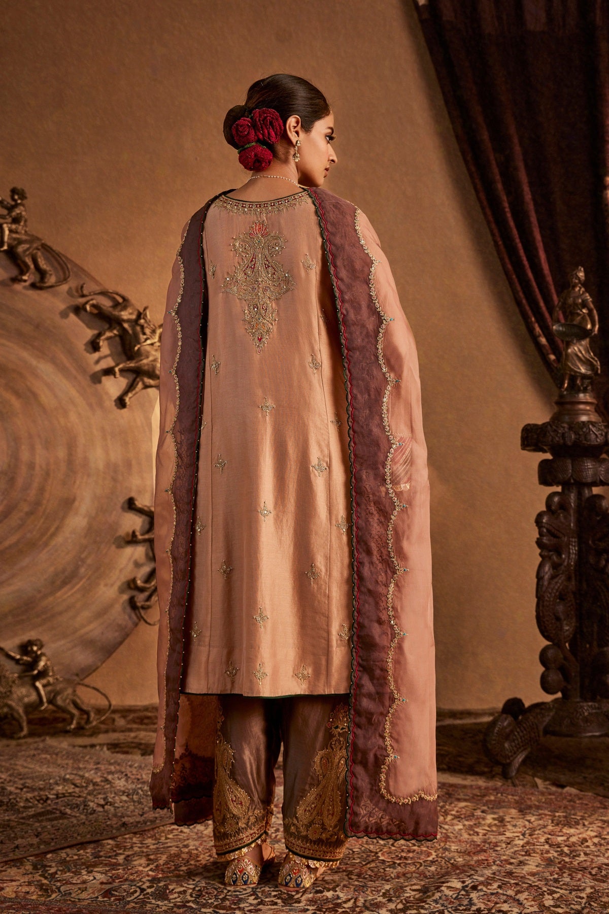 French Beige Kurta Set