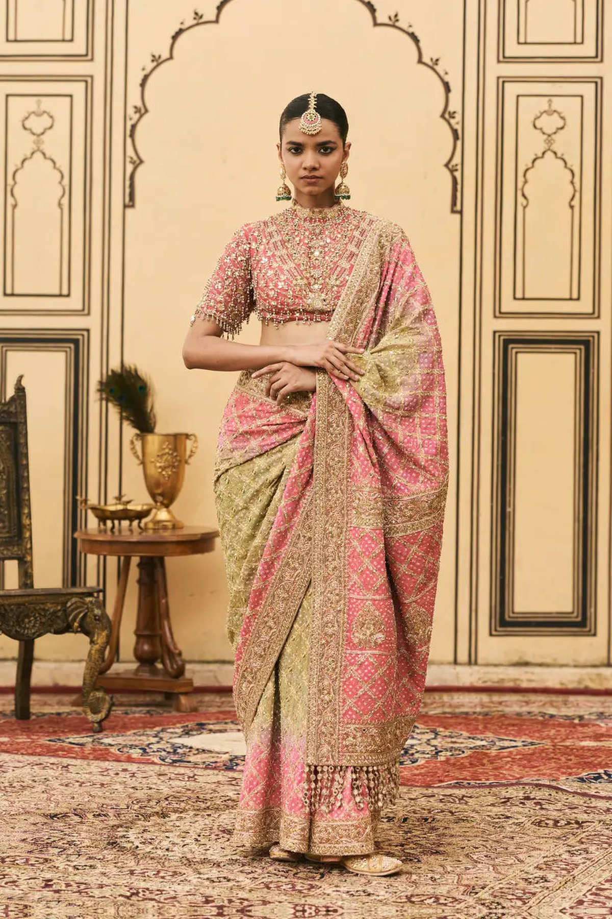 Gulnaar Ombre Saree Set